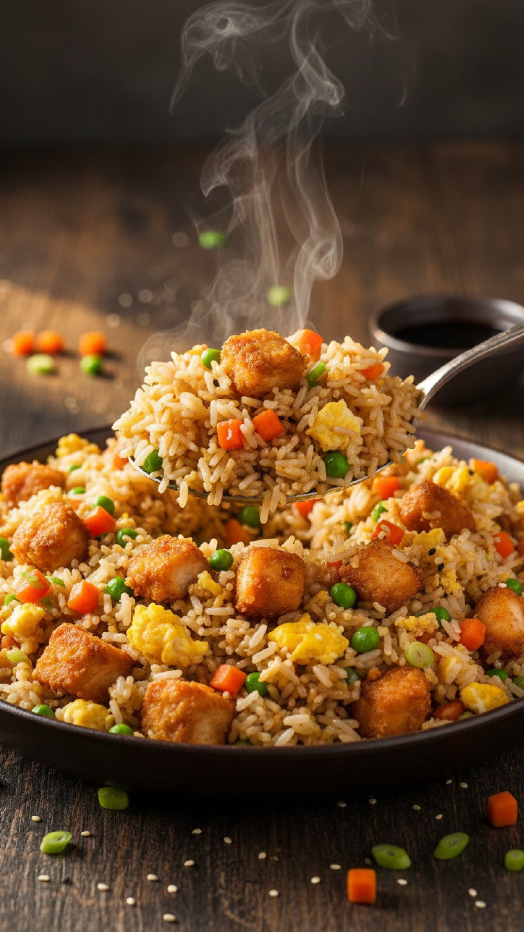 Ultimate Chicken Fried Rice on Blackstone Preparation