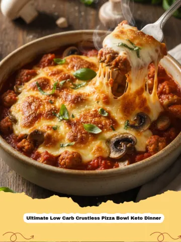 Craving Pizza? Dig Into This Delicious Low Carb Crustless Pizza Bowl Keto Dinner!