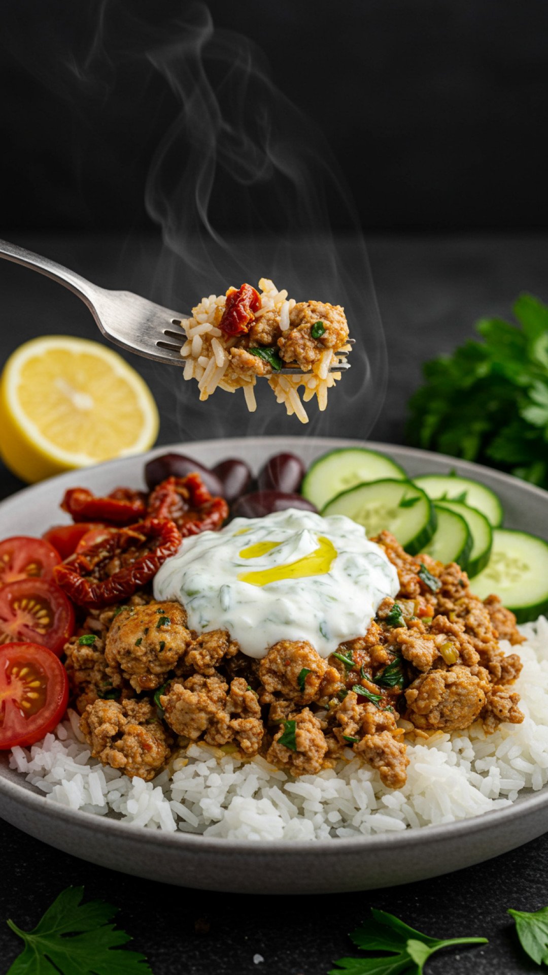Zesty Mediterranean Ground Turkey Skillet Preparation