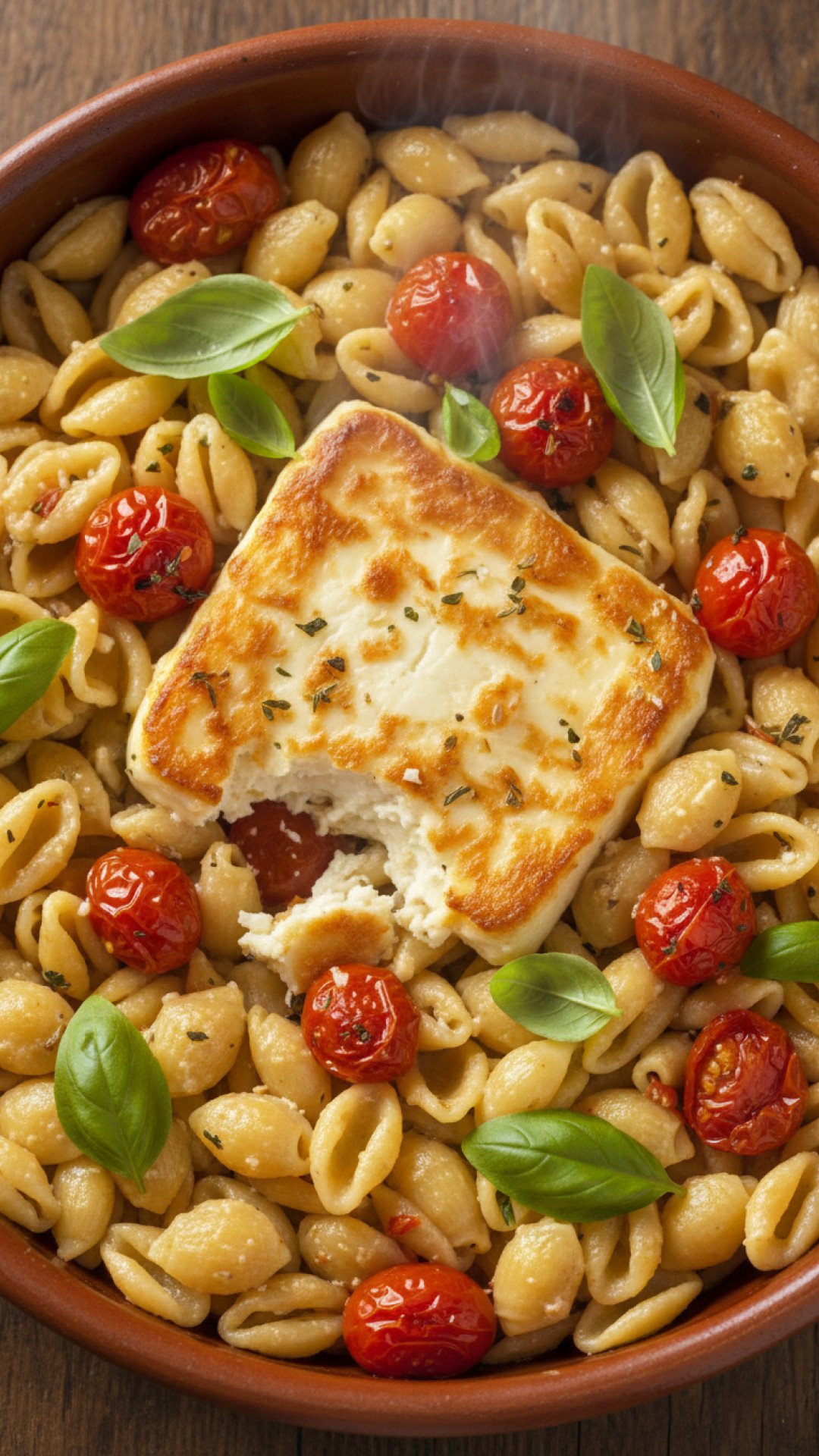 Baked Feta Pasta Preparation