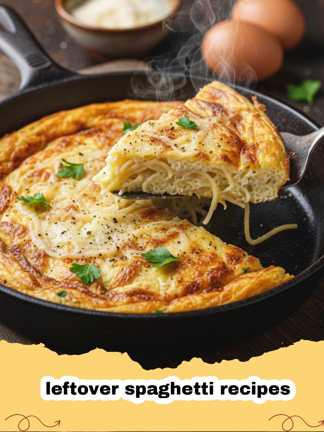 Deliciously Easy Baked Leftover Spaghetti Frittata
