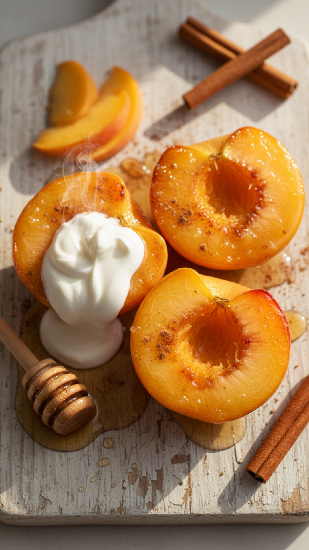 Brown Butter Peach Crumble with Oat Topping Preparation