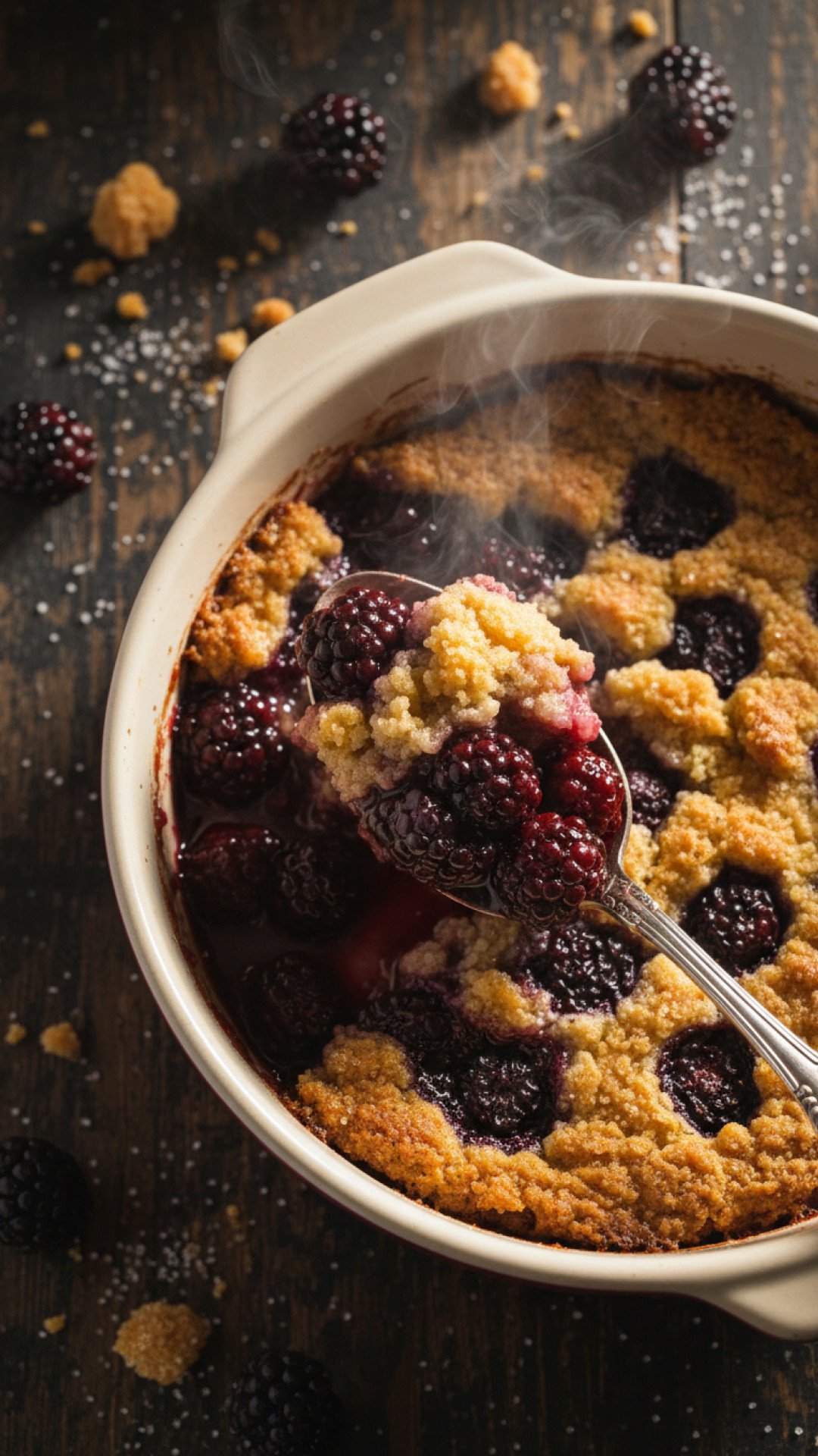 Classic Blackberry Oat Crisp Preparation