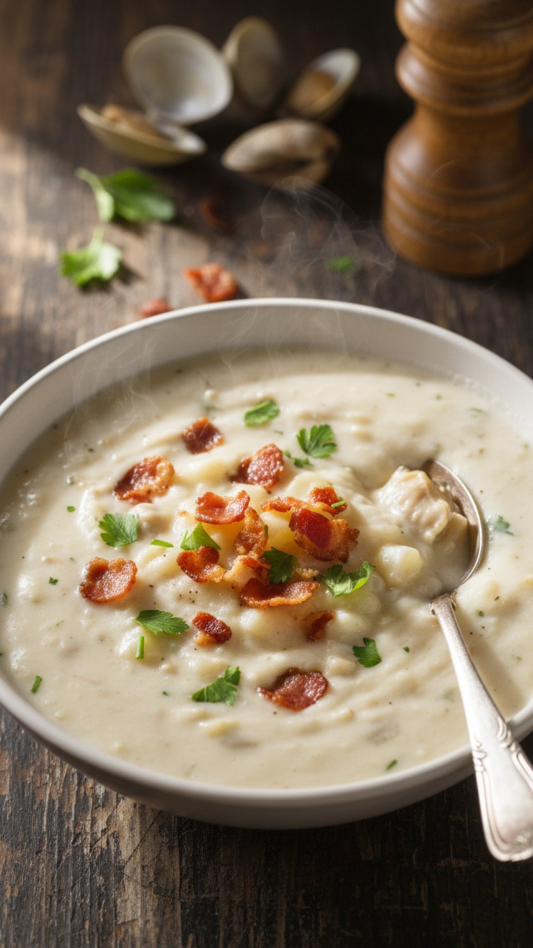 Classic Creamy New England Clam Chowder Preparation