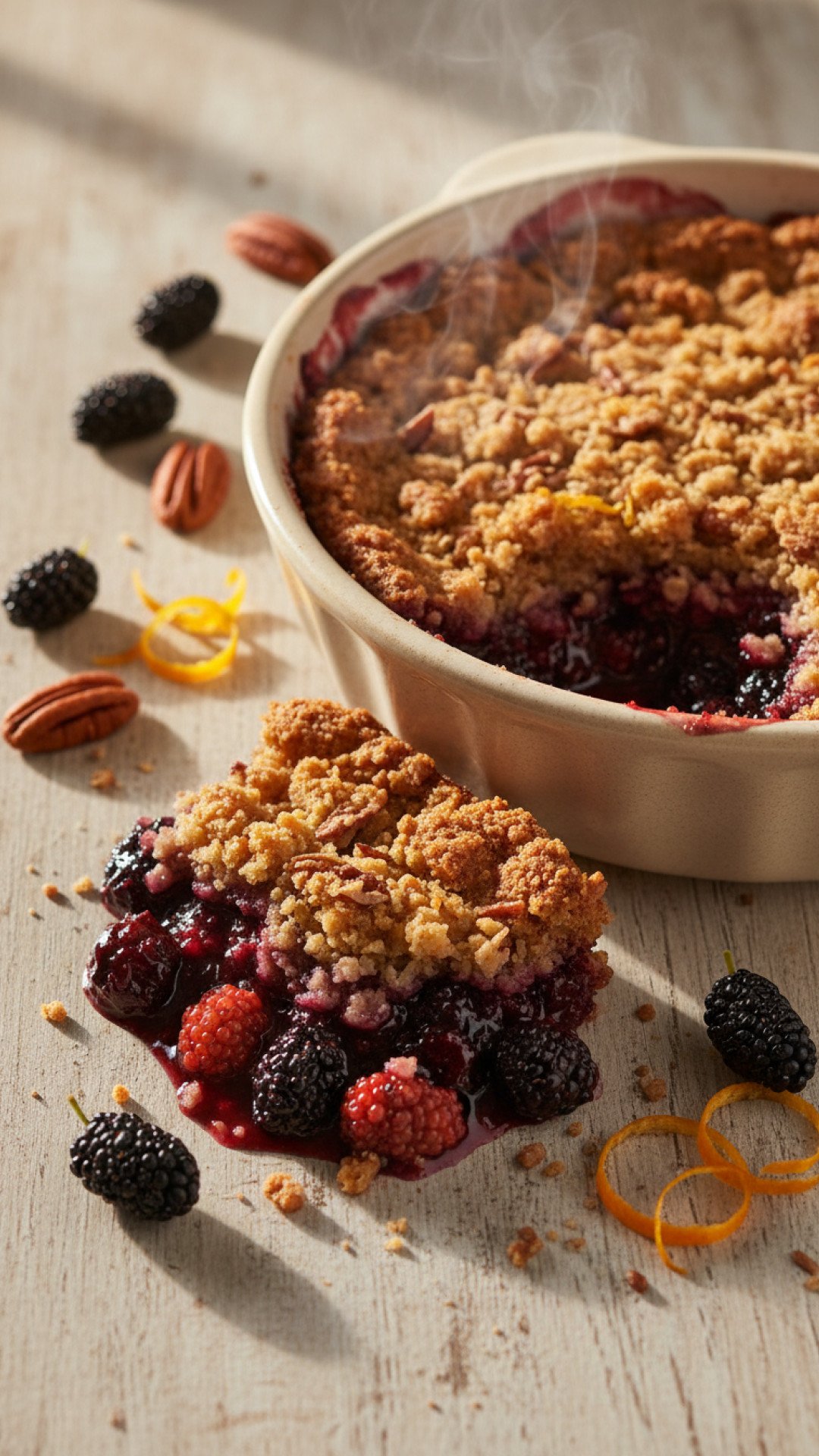 Classic Mulberry Crumble Preparation