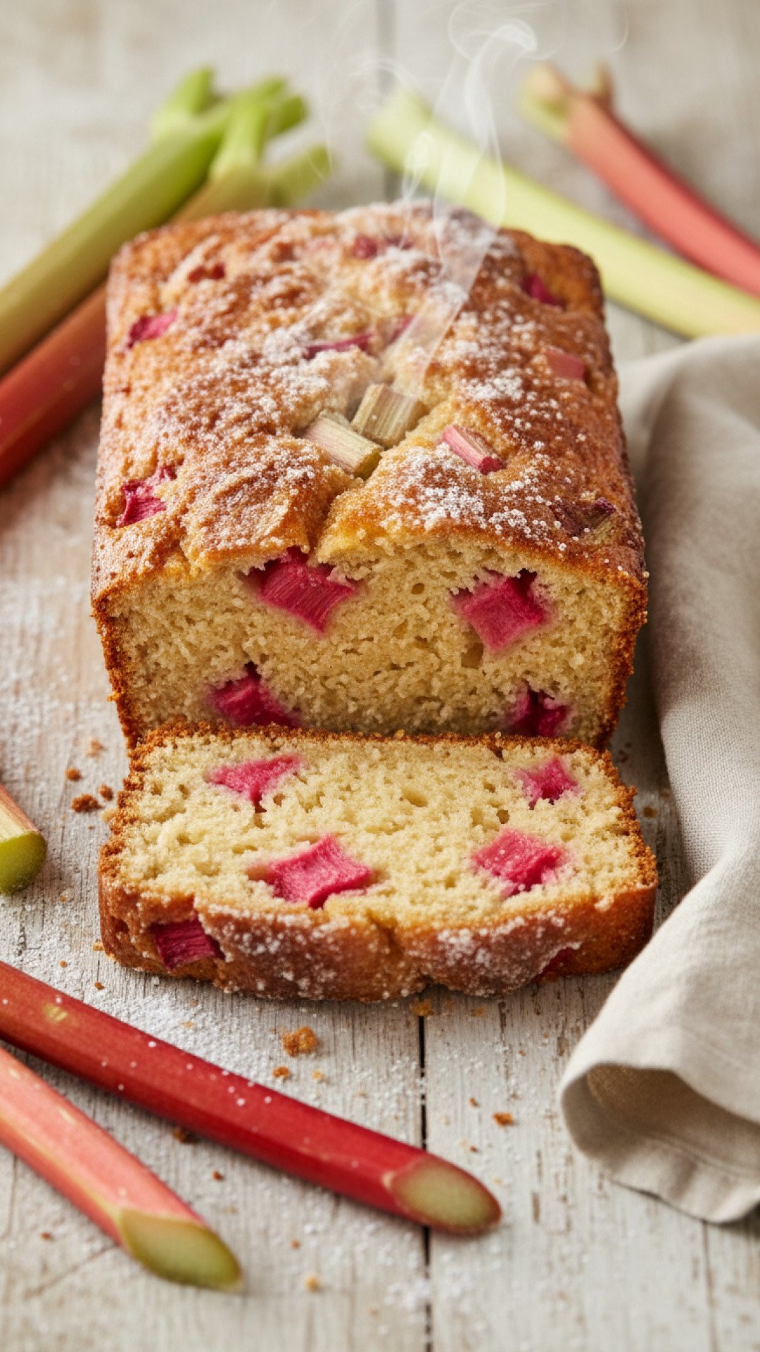Classic Sweet-Tart Rhubarb Bread Preparation