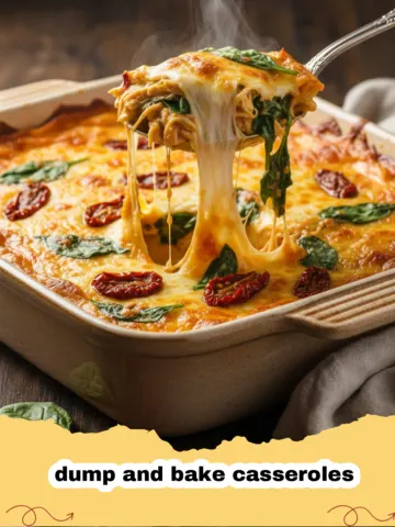 The Easiest Creamy Chicken & Rice Dump and Bake Casserole Ever!