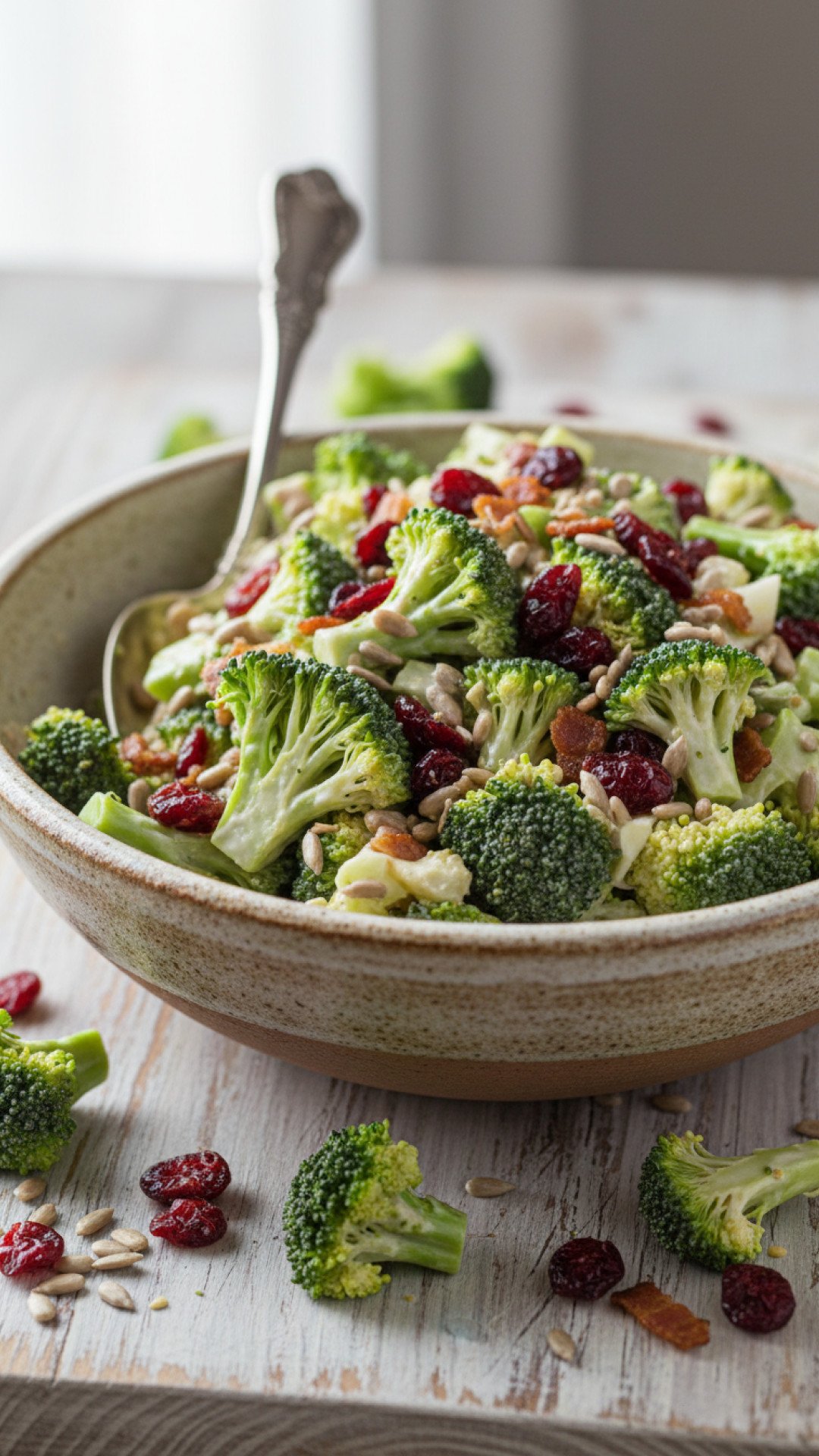 Creamy & Crunchy Cold Broccoli Salad Preparation