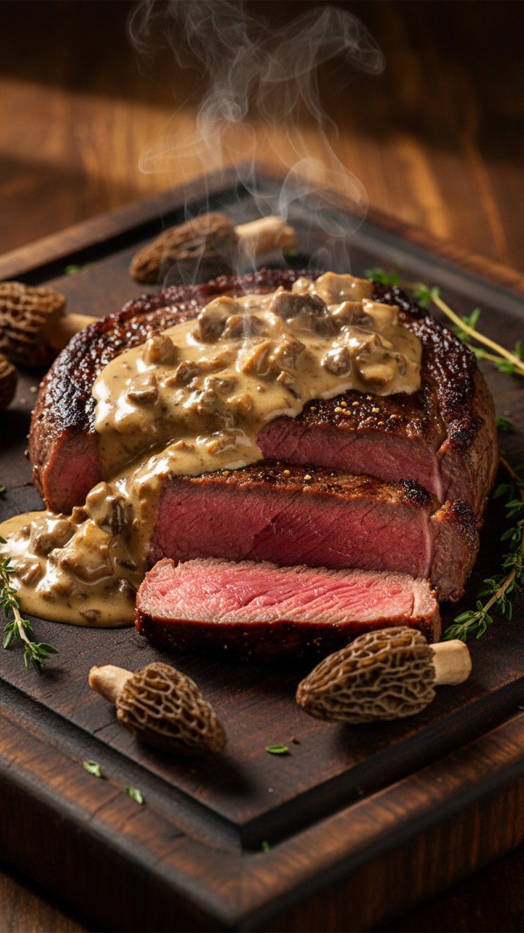 Creamy Morel Mushroom Pasta Preparation