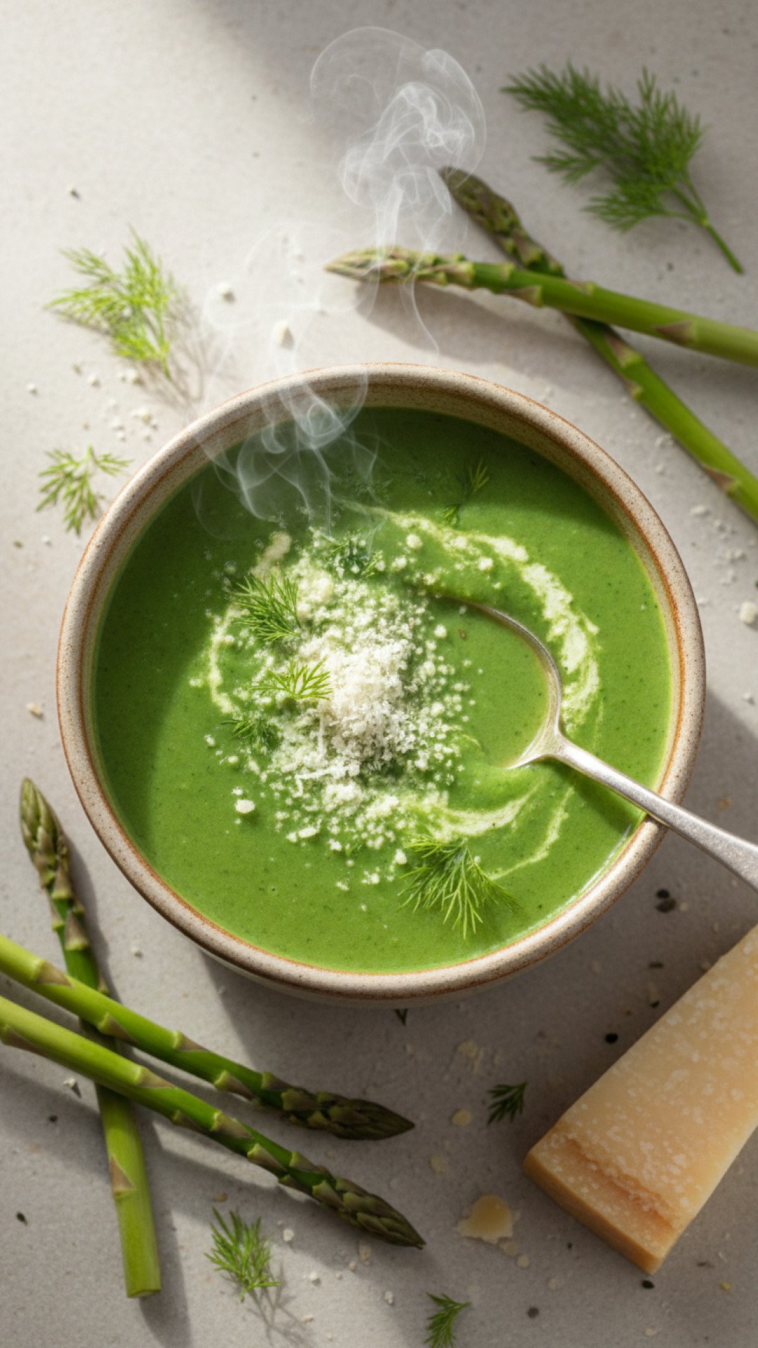 Creamy Spring Asparagus Soup Preparation