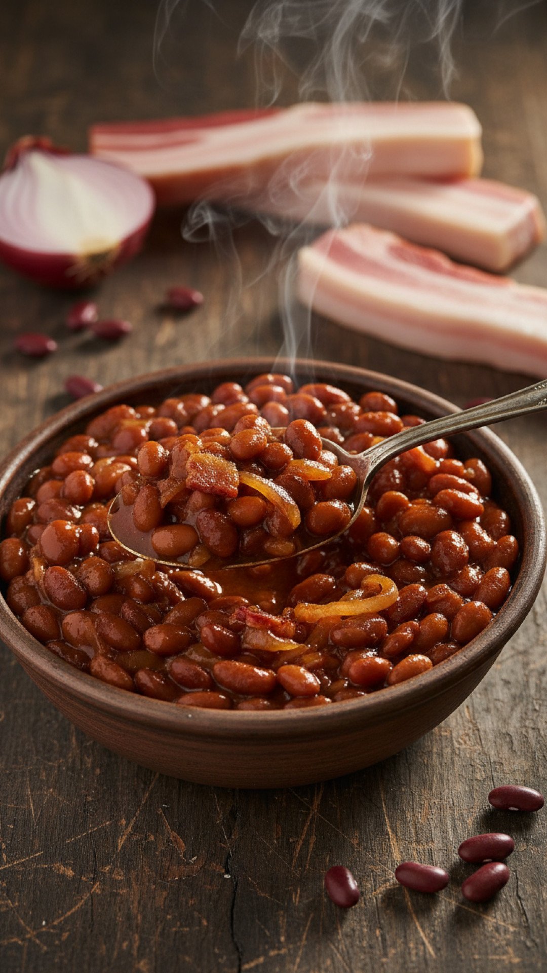 Crockpot Smoky Sweet Baked Beans Preparation