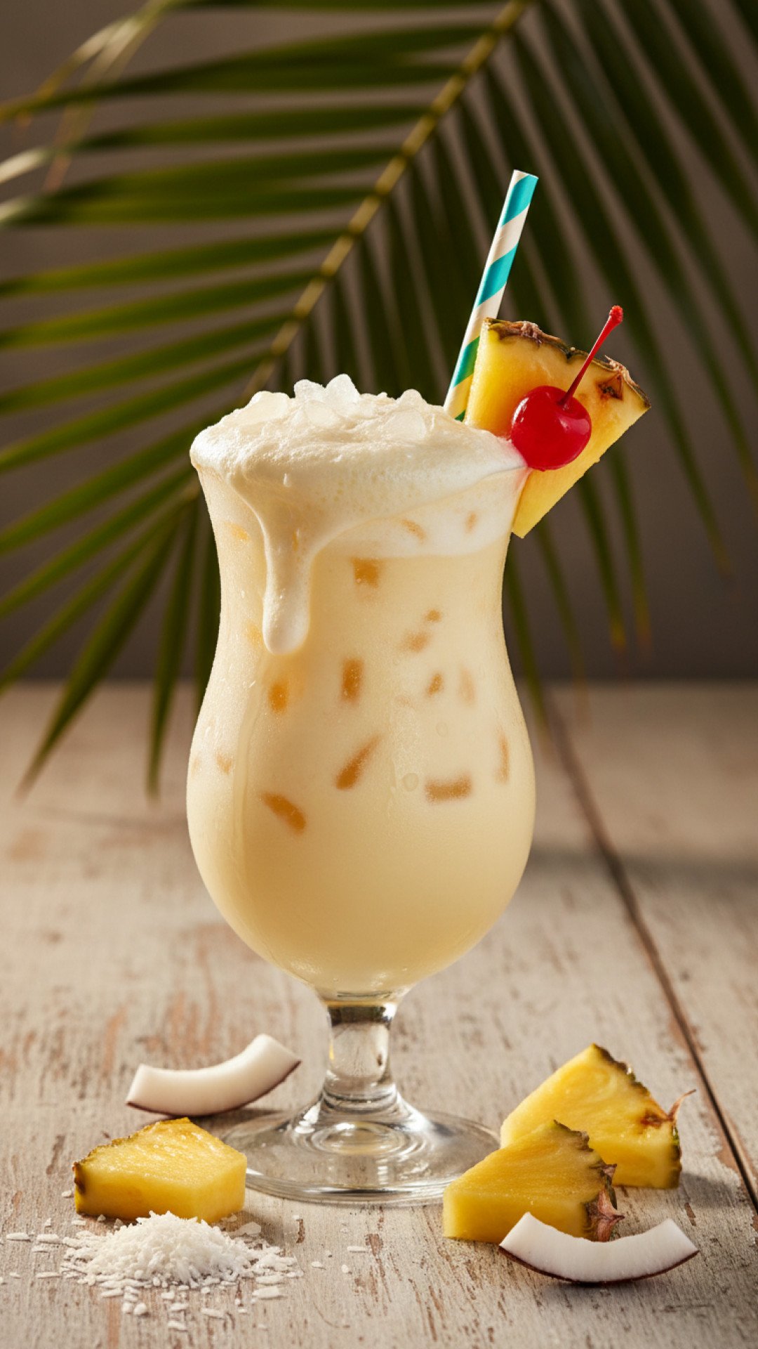 Easy Blended Virgin Piña Colada Recipe Preparation