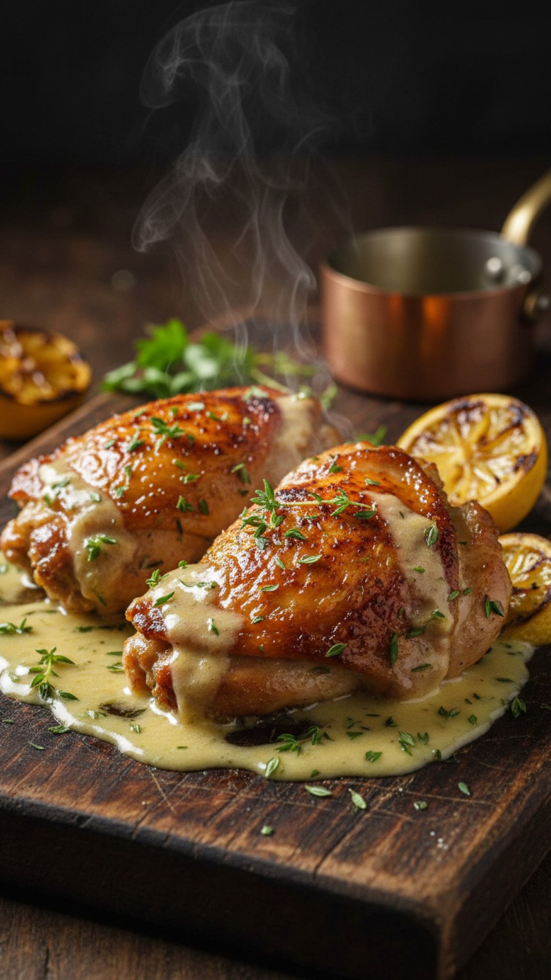 Garlic Herb Roasted Chicken Thighs Preparation