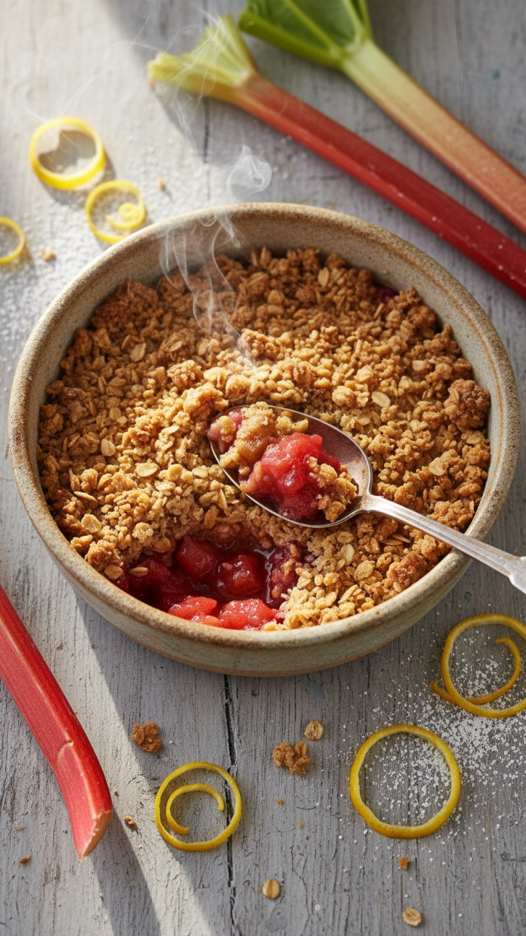 Grandma's Classic Rhubarb Custard Pie Preparation