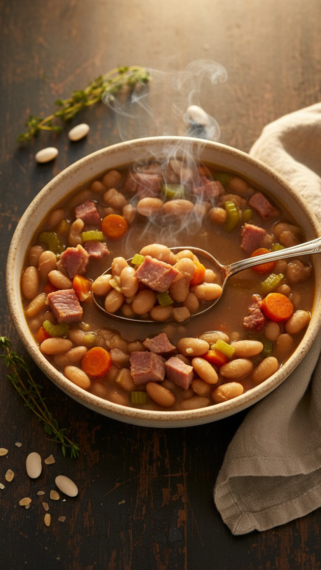 Hearty Ham and Bean Soup Preparation
