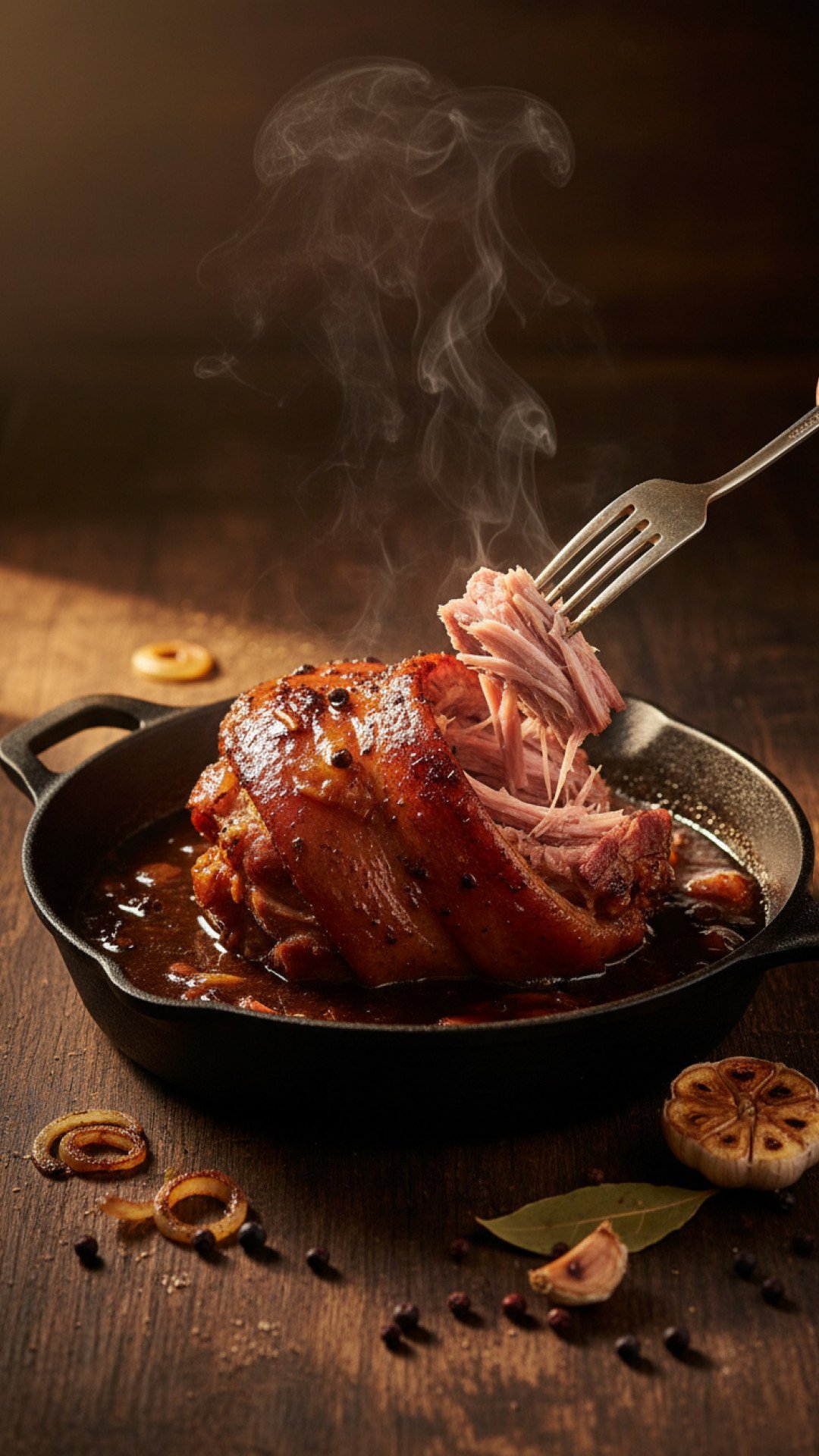 Hearty Ham Hock and Lentil Soup Preparation