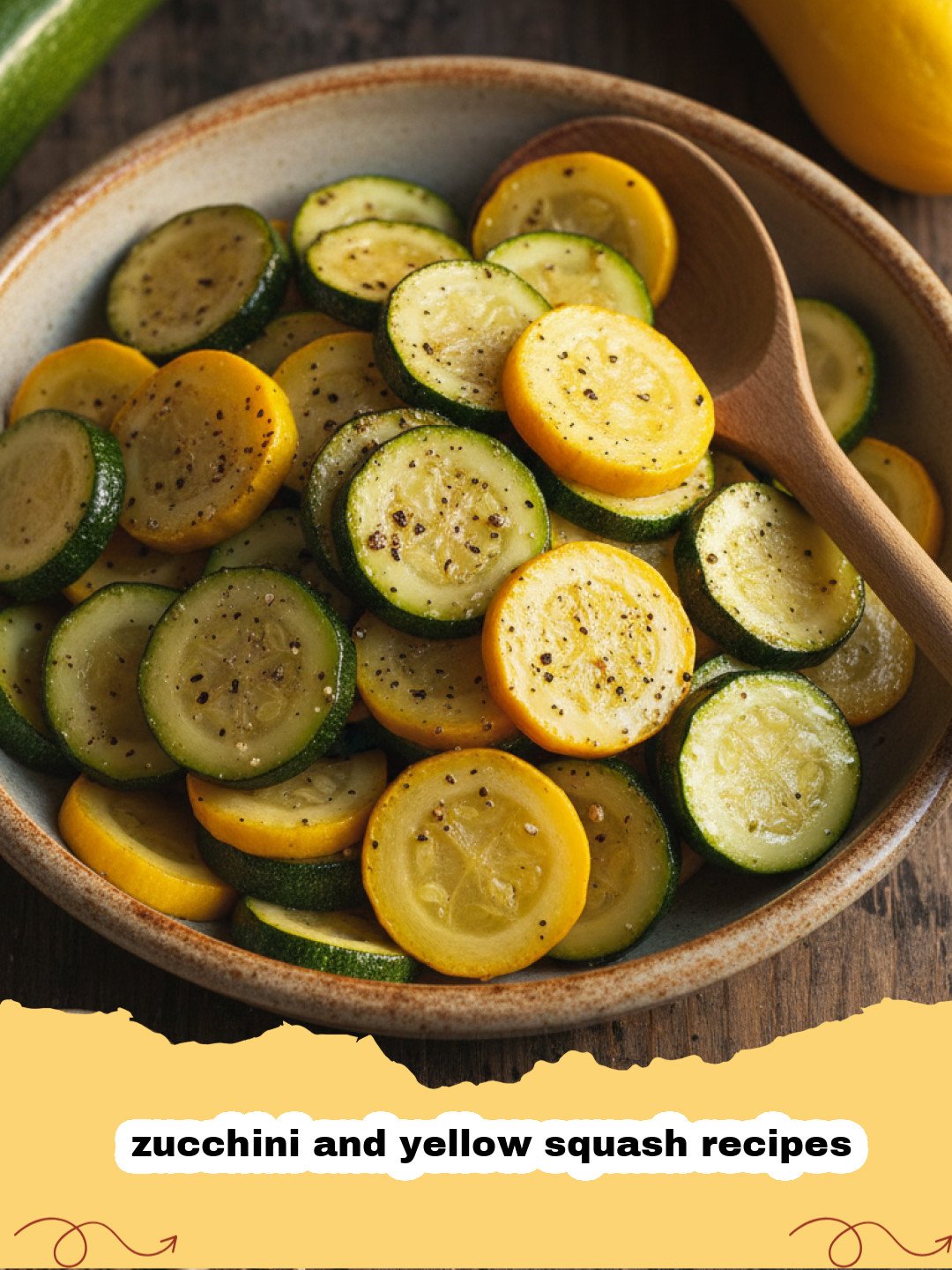 zucchini and yellow squash recipes - Close-up of golden-brown roasted zucchini and yellow squash with herbs and parmesan.