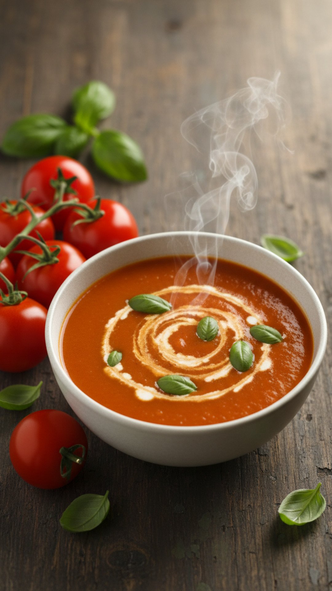 Homemade Creamy Tomato Soup Preparation