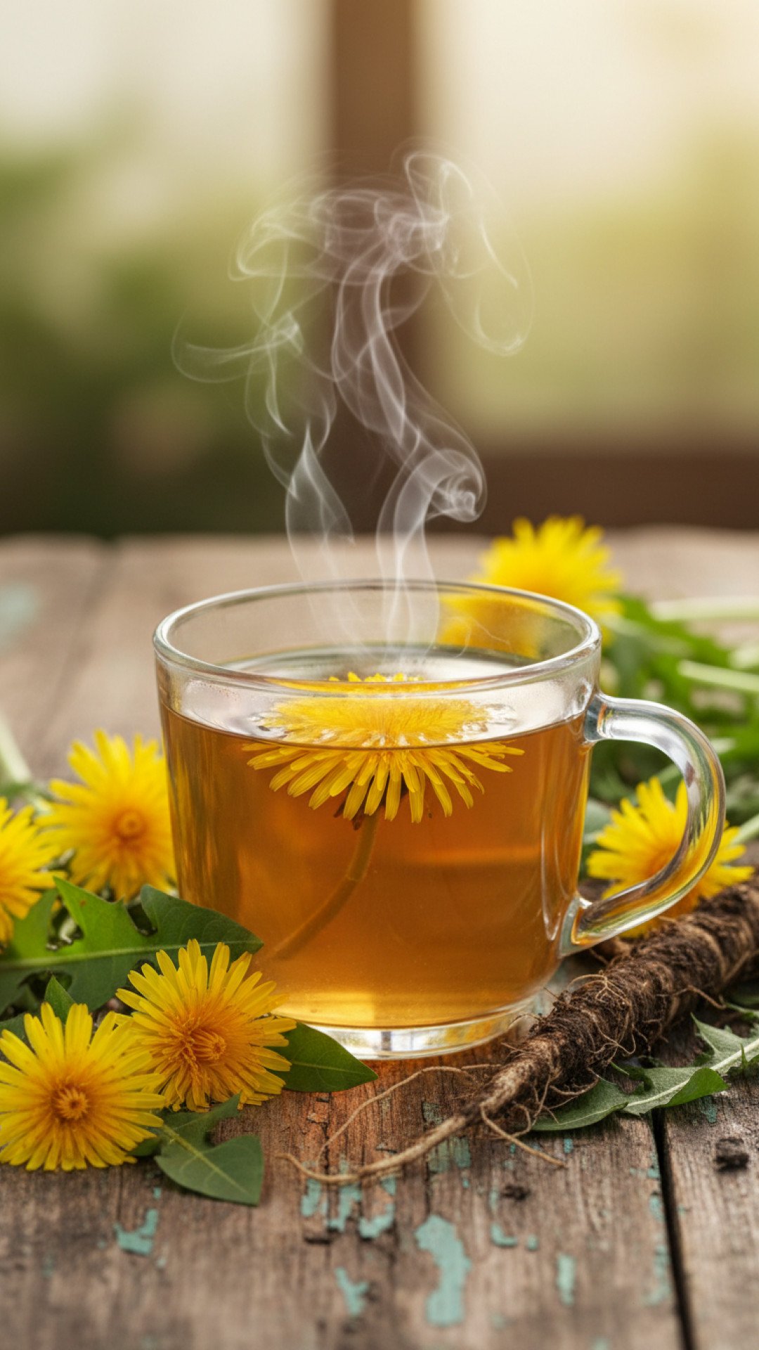 Homemade Dandelion Tea Preparation