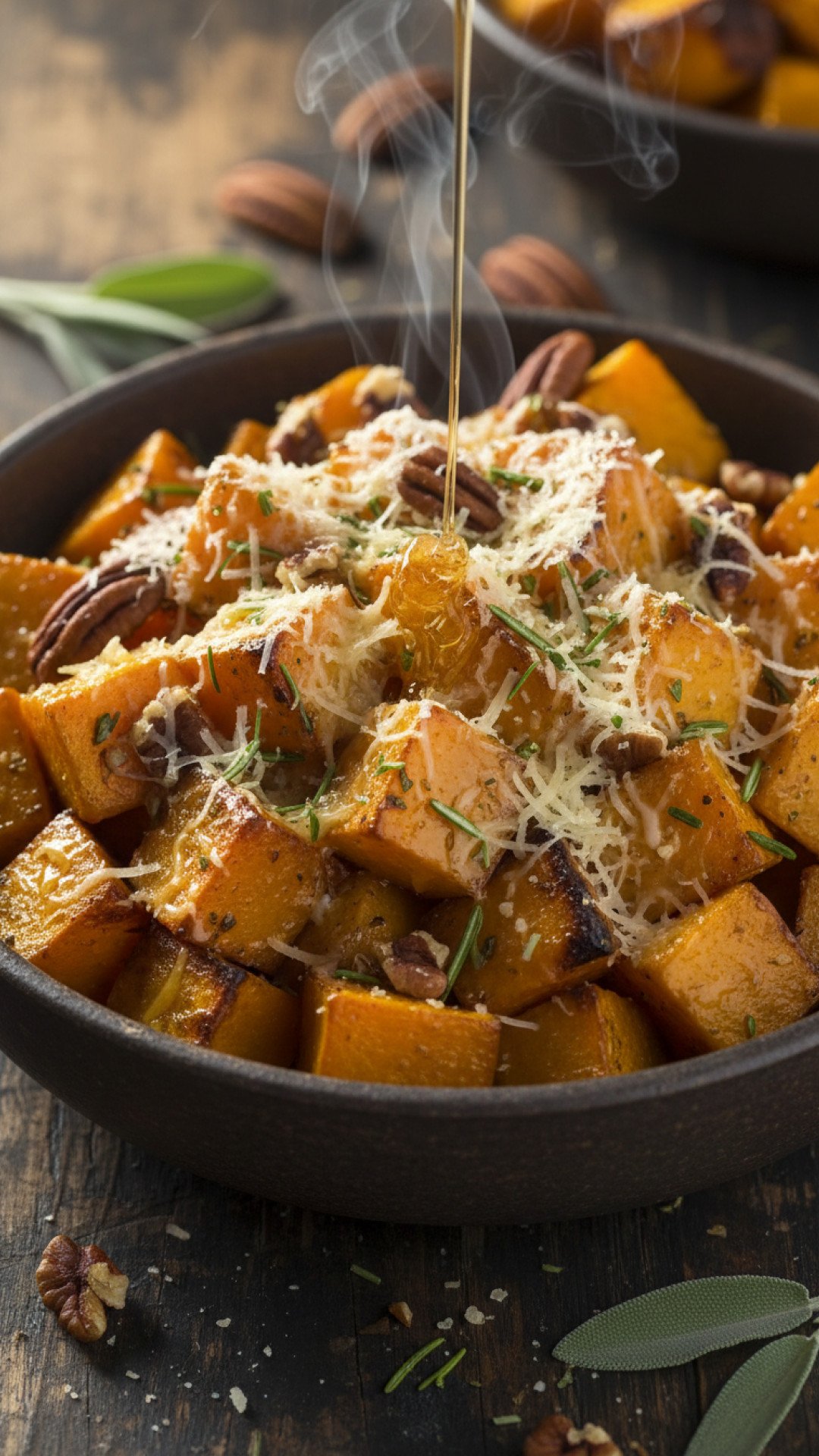 Honey Balsamic Roasted Butternut Squash Preparation