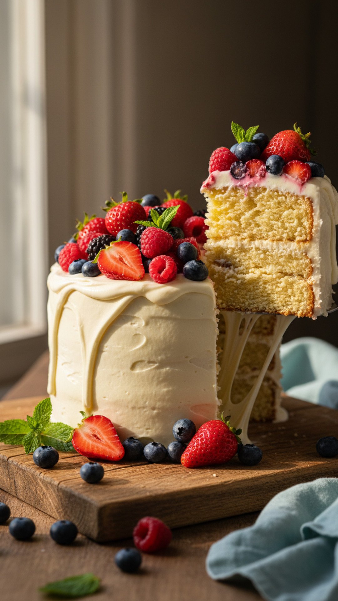 No-Bake Berry Icebox Cake Preparation