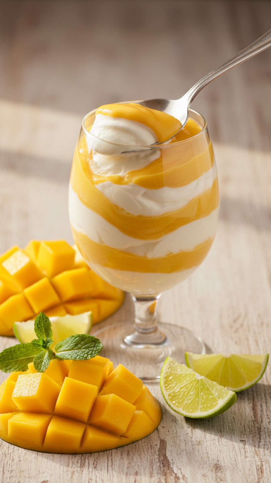 No-Bake Mango Cheesecake Parfaits Preparation