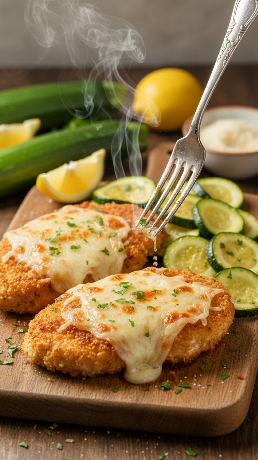 One-Pan Lemon Herb Chicken and Zucchini Preparation