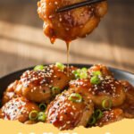 teriyaki chicken recipe - Delicious homemade teriyaki chicken served over rice with sesame seeds and green onions.