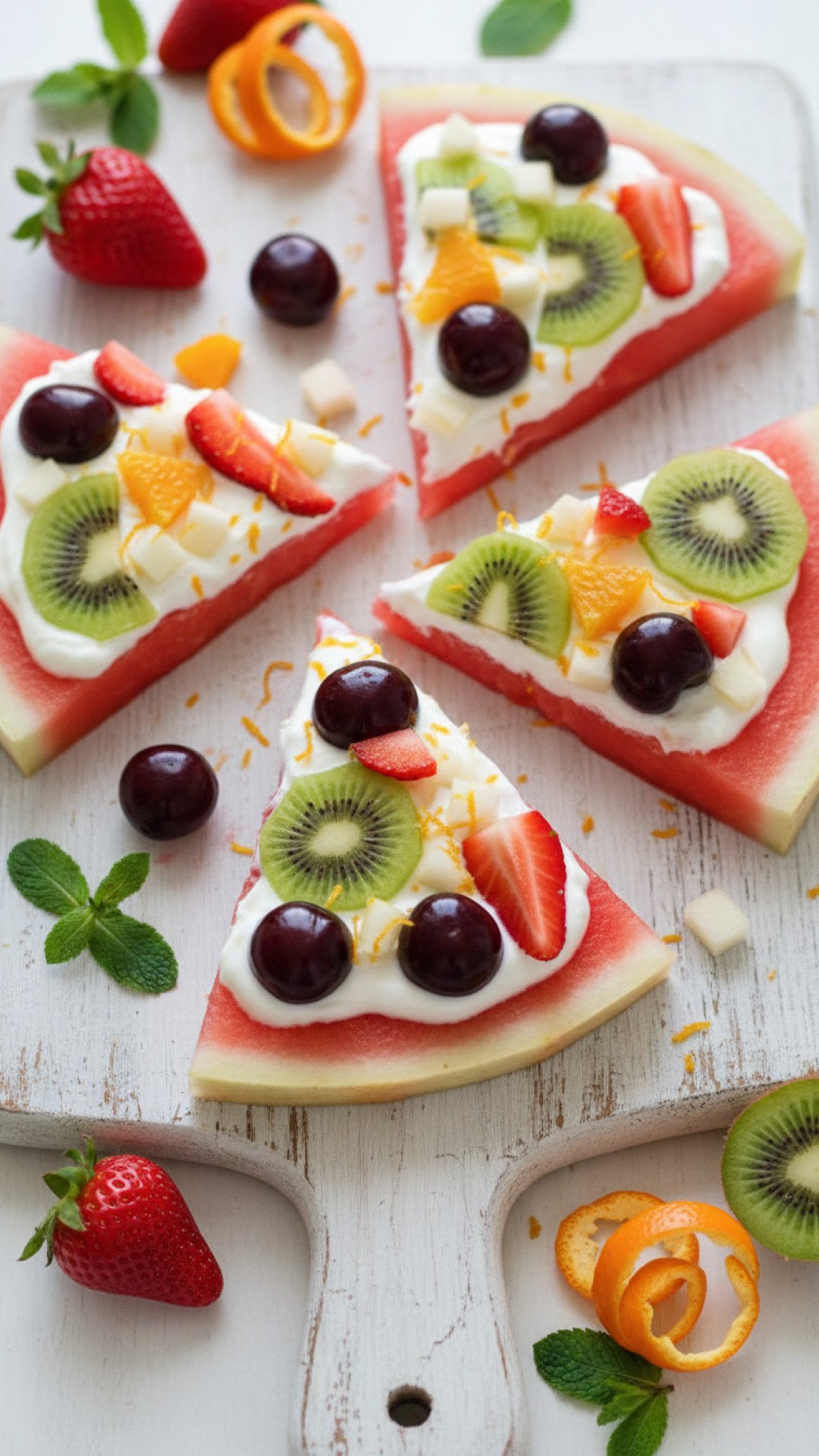 Refreshing Watermelon Feta Salad with Mint Preparation