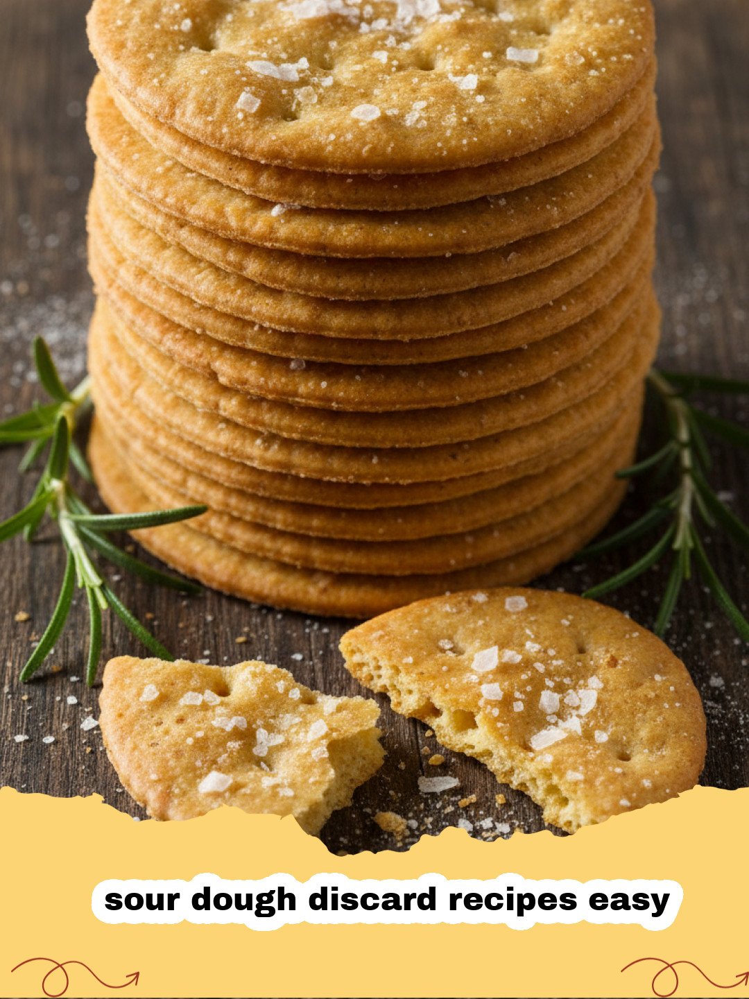 Artisan Rosemary & Sea Salt Sourdough Discard Crackers: The Easiest Way to Elevate Your Snacking!