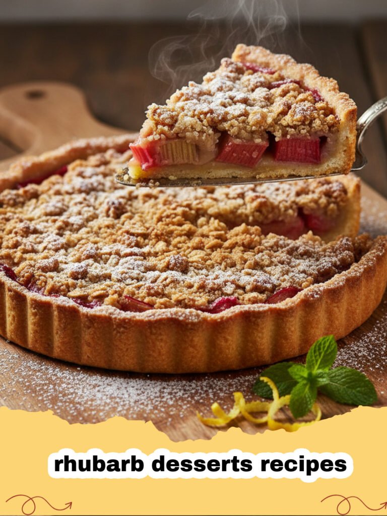 rhubarb desserts recipes - A golden brown strawberry rhubarb galette on parchment paper