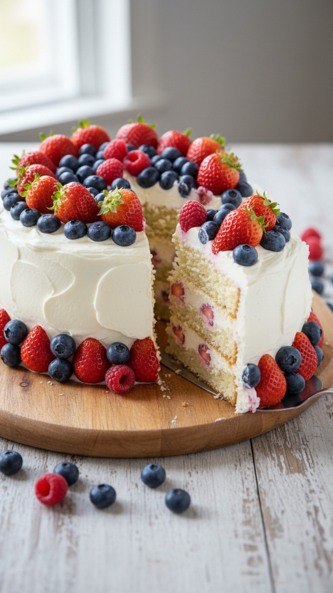 Sunshine Citrus Berry Delight Layer Cake Preparation