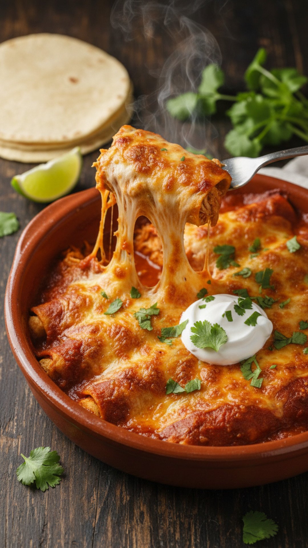 Ultimate Cheesy Chicken Enchilada Recipe Preparation