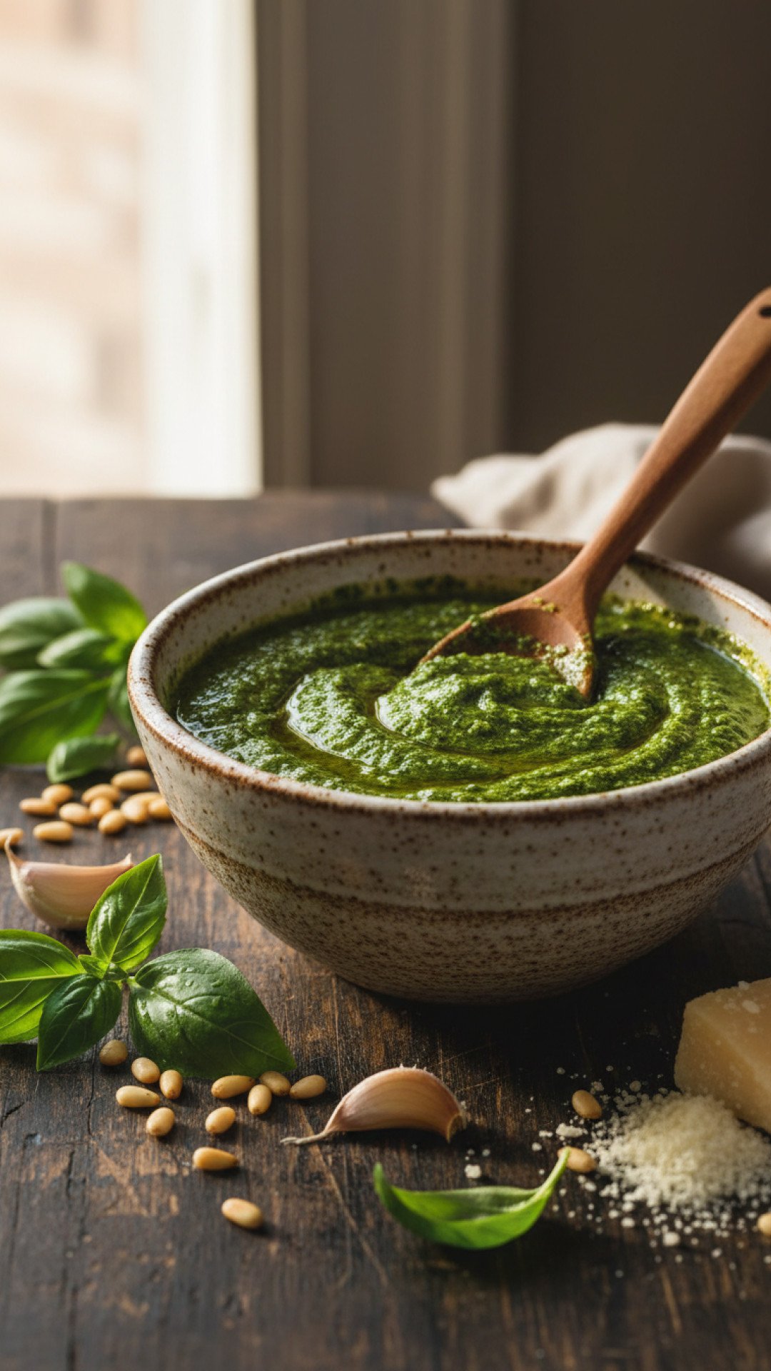 Ultimate Fresh Basil Pesto Chicken Pasta Preparation