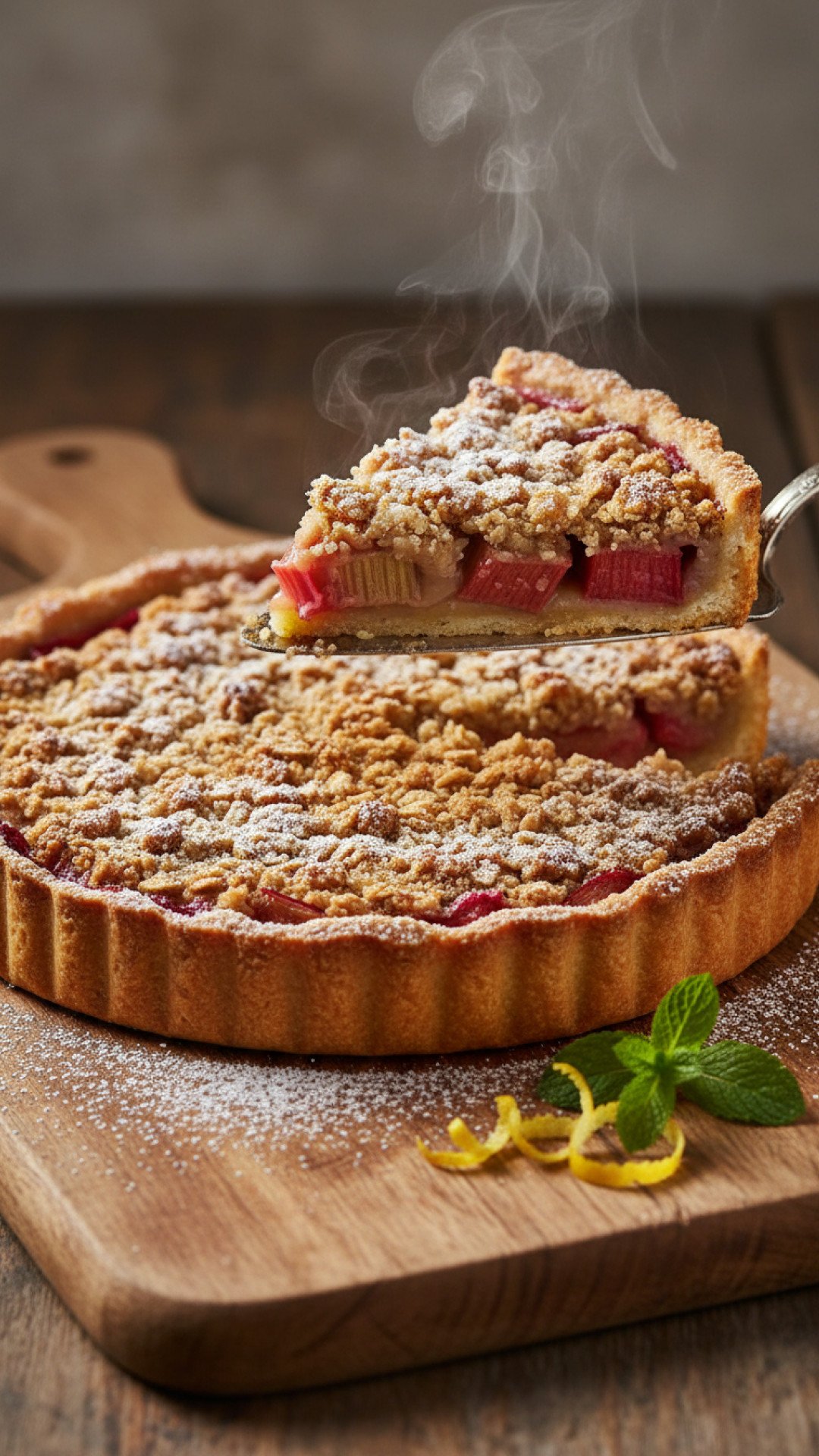 Ultimate Rhubarb Crumble Bars Preparation