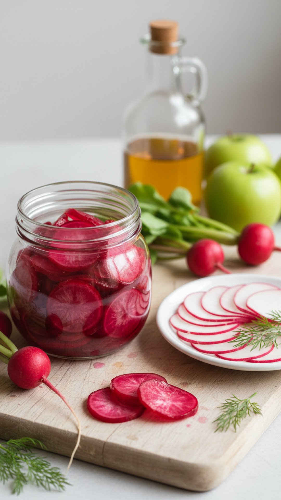 Zesty Homemade Pickled Radishes Preparation