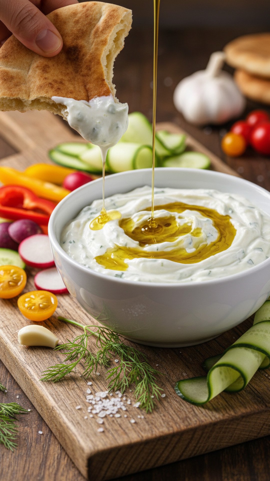 Authentic Greek Tzatziki Sauce Preparation