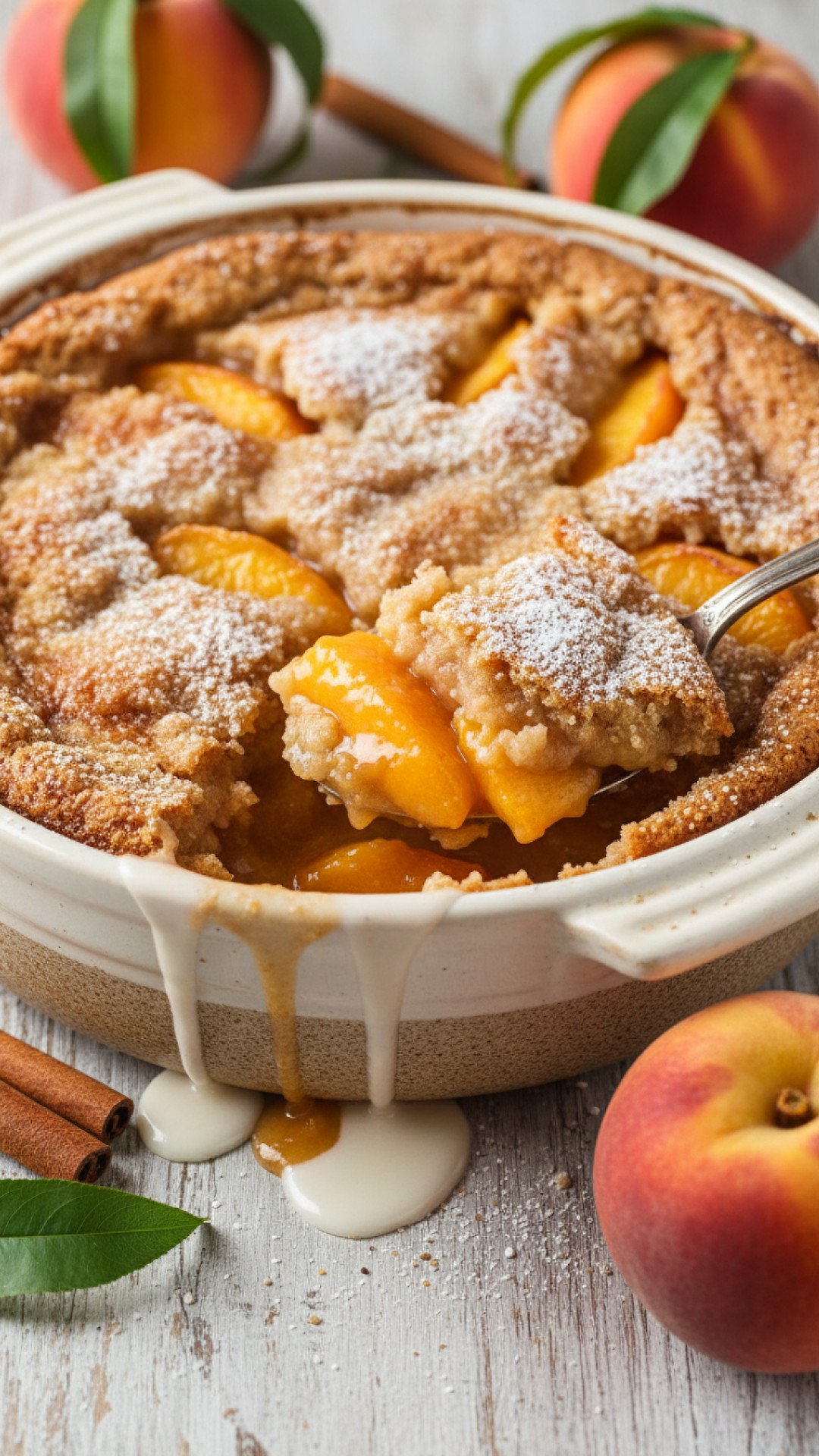 Brown Butter Peach Crumble with Oat Topping Preparation