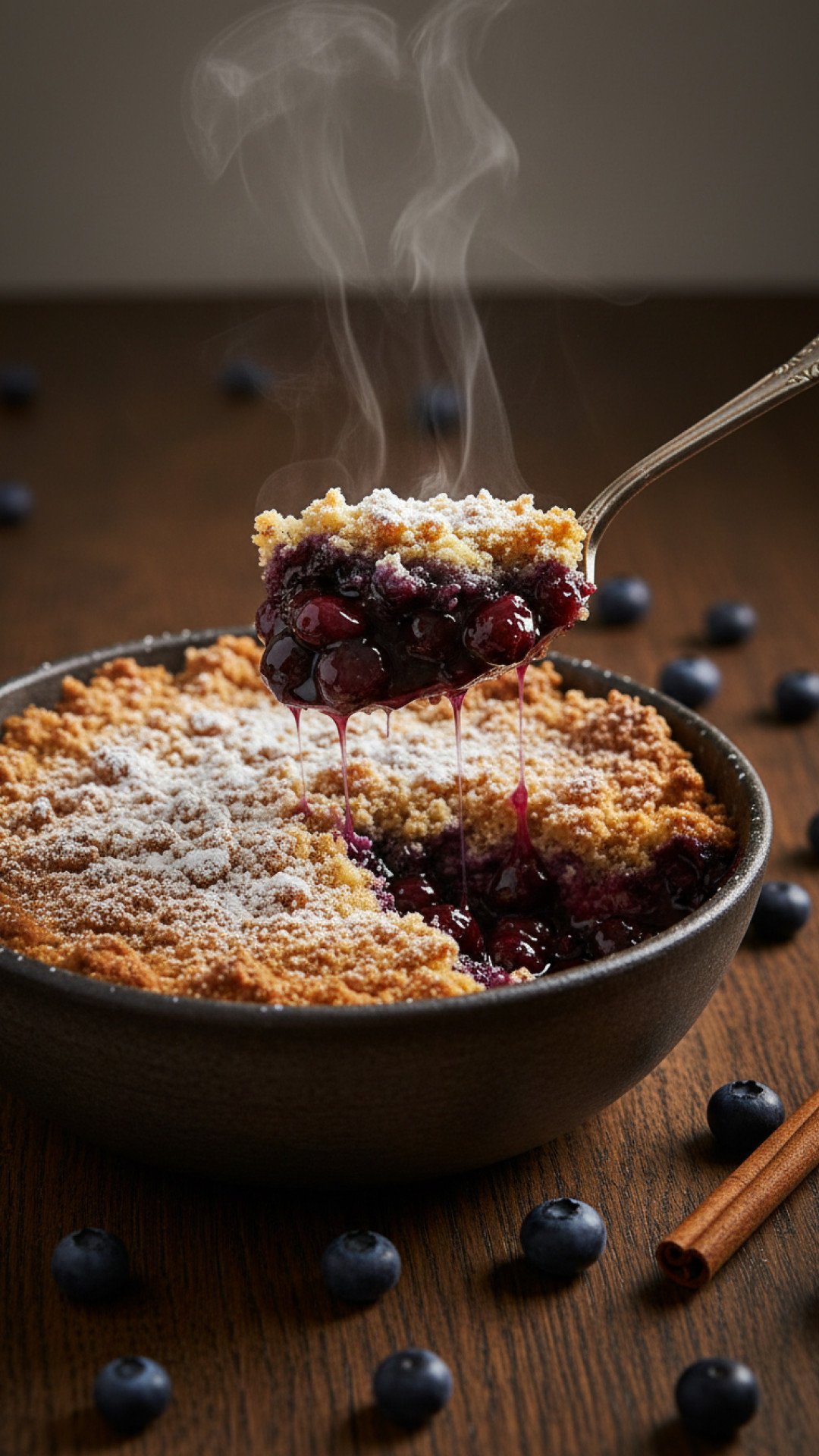 Classic Blueberry Crisp with Oat Streusel Preparation