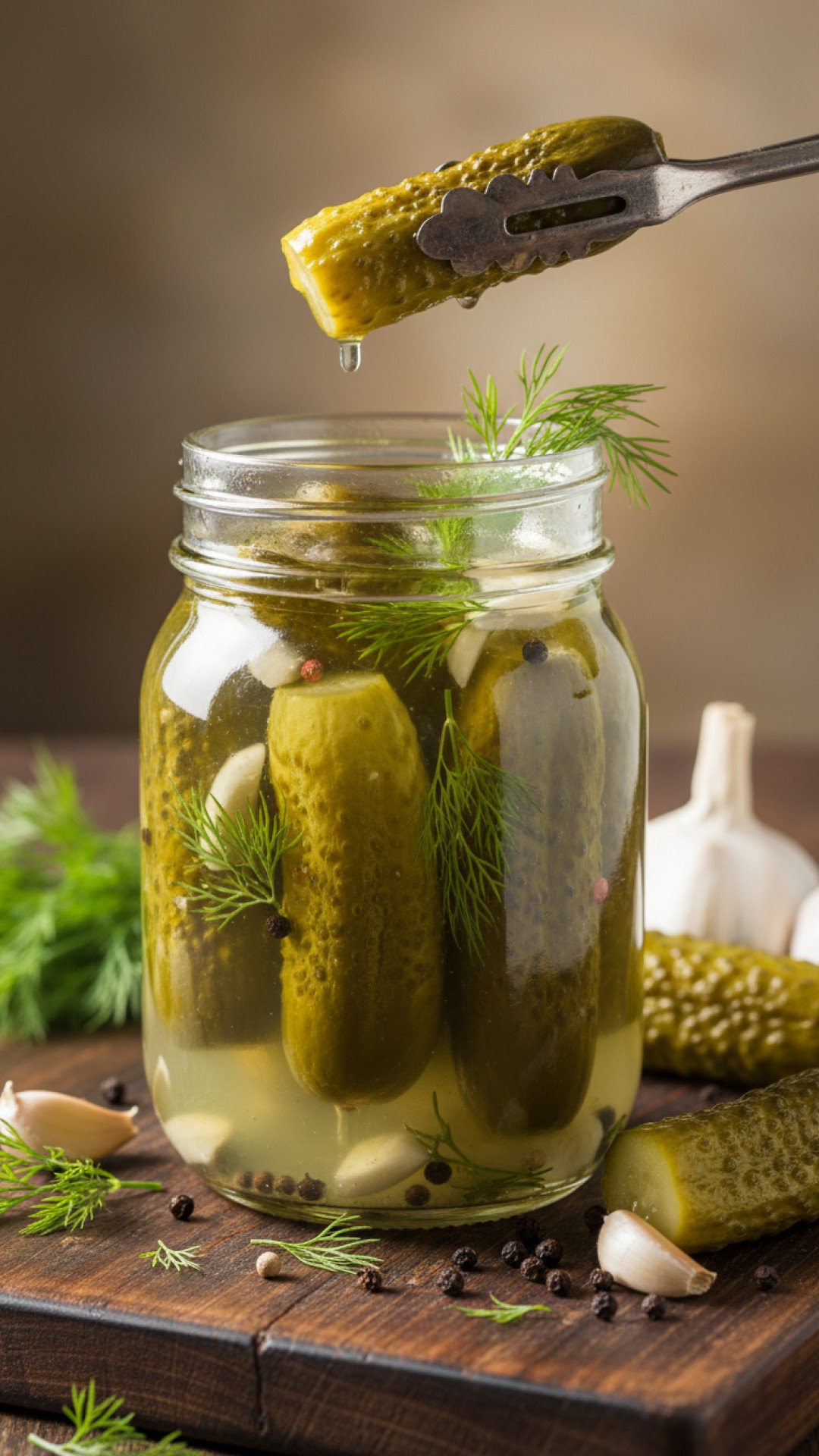 Classic Crispy Homemade Dill Pickles Preparation