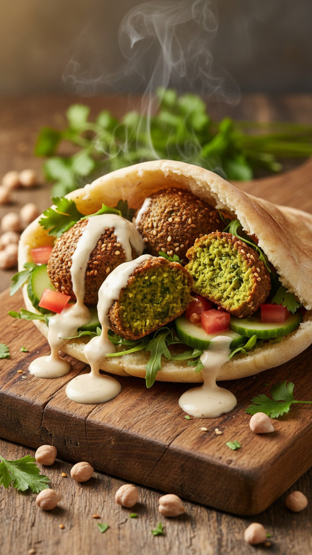 Classic Crispy Homemade Falafel Preparation