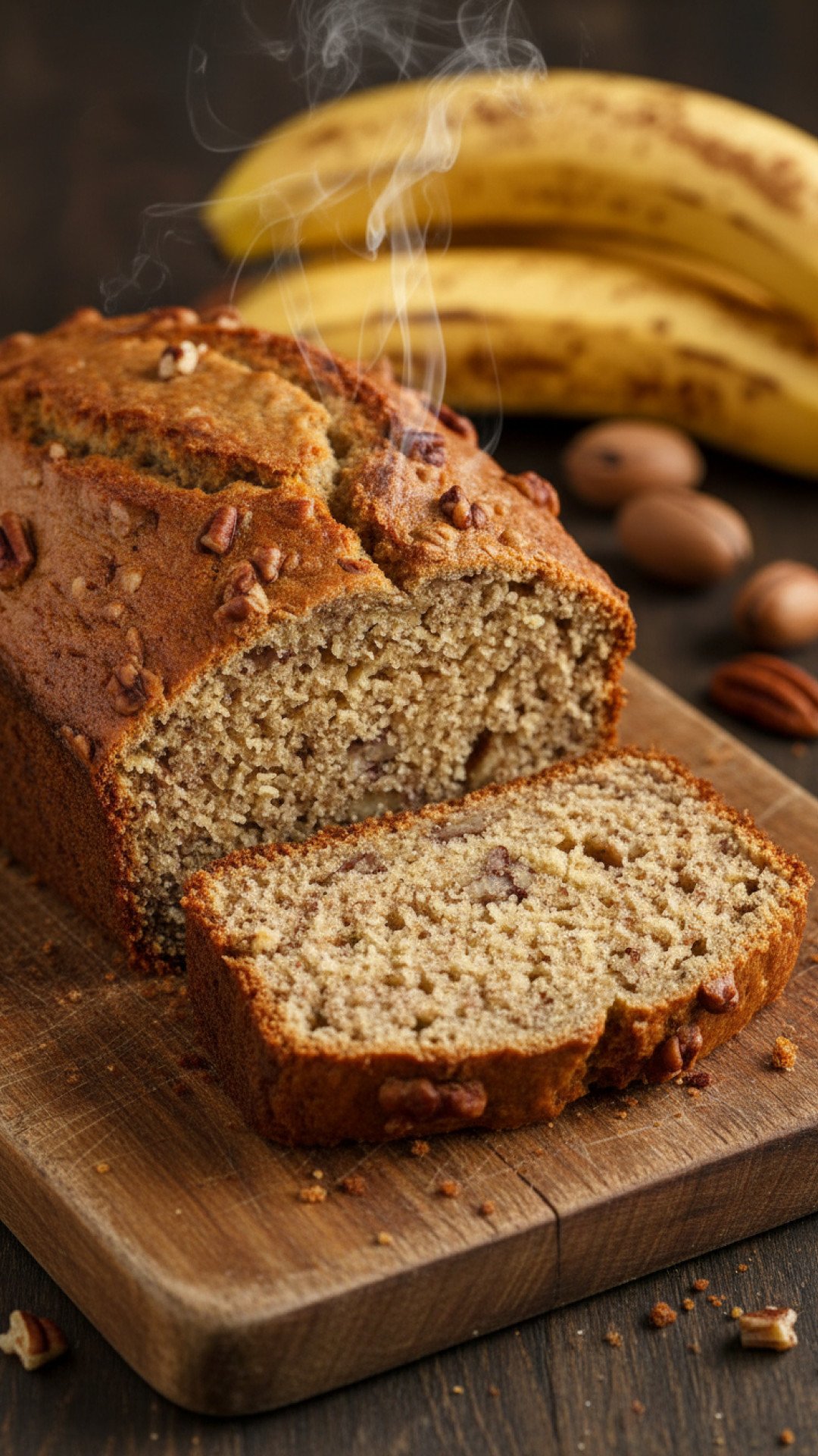 Classic Homemade Banana Nut Bread Preparation