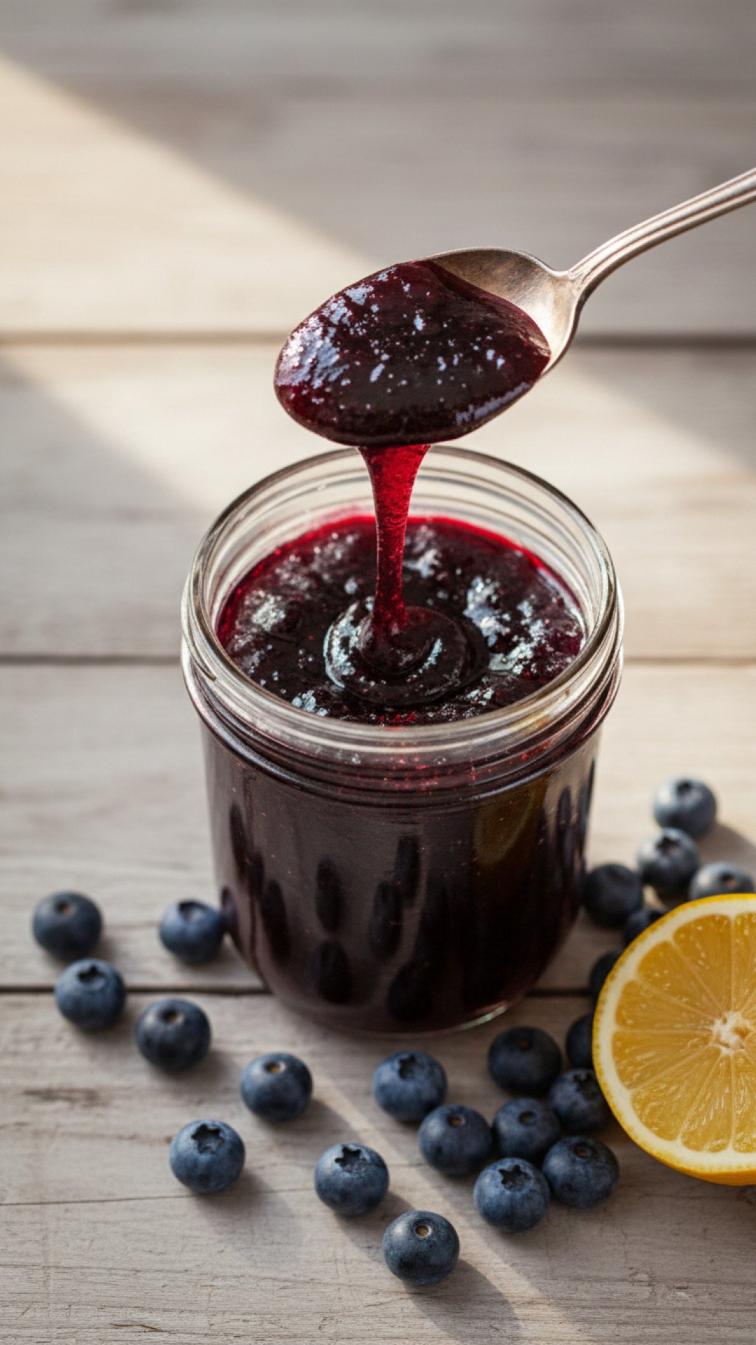 Classic Homemade Blueberry Jam Preparation