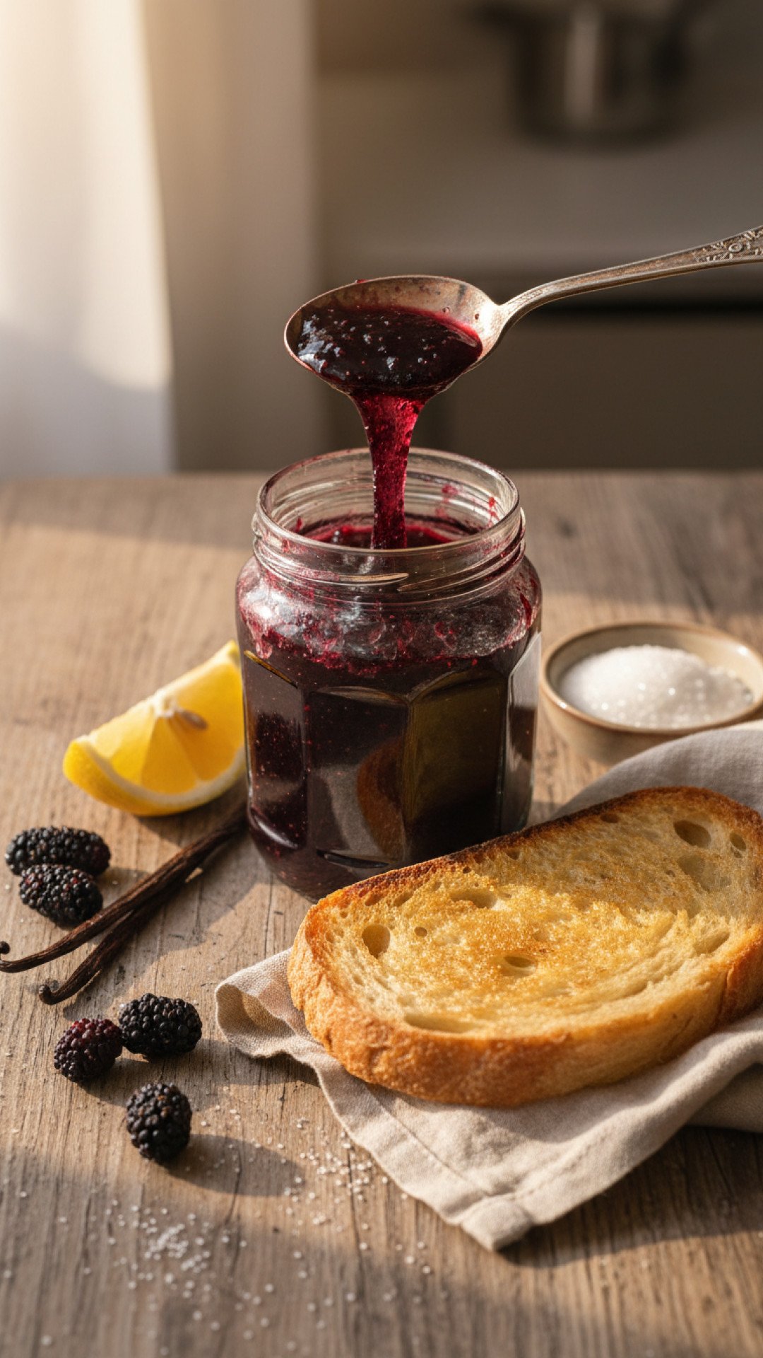 Classic Homemade Mulberry Jam Preparation