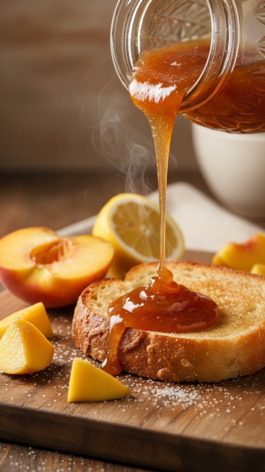 Classic Homemade Peach Jam Preparation