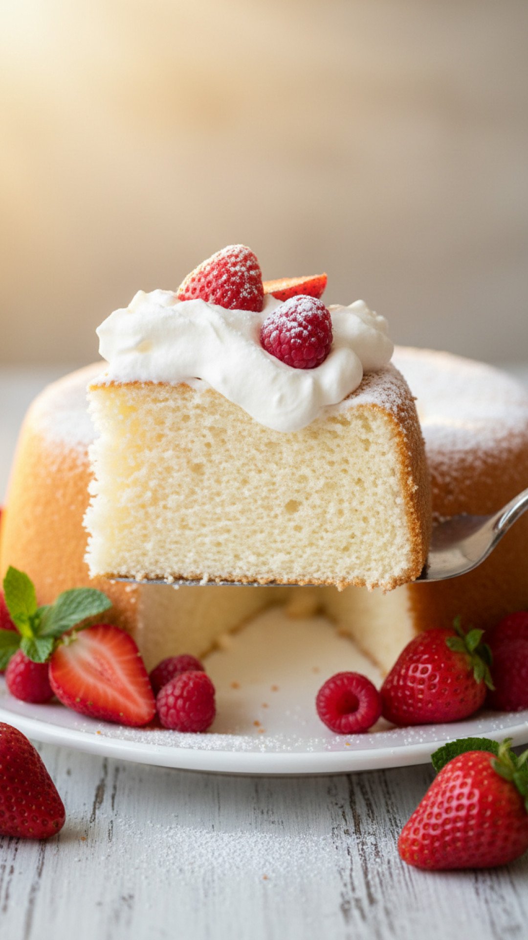 Classic Light and Fluffy Angel Food Cake Preparation