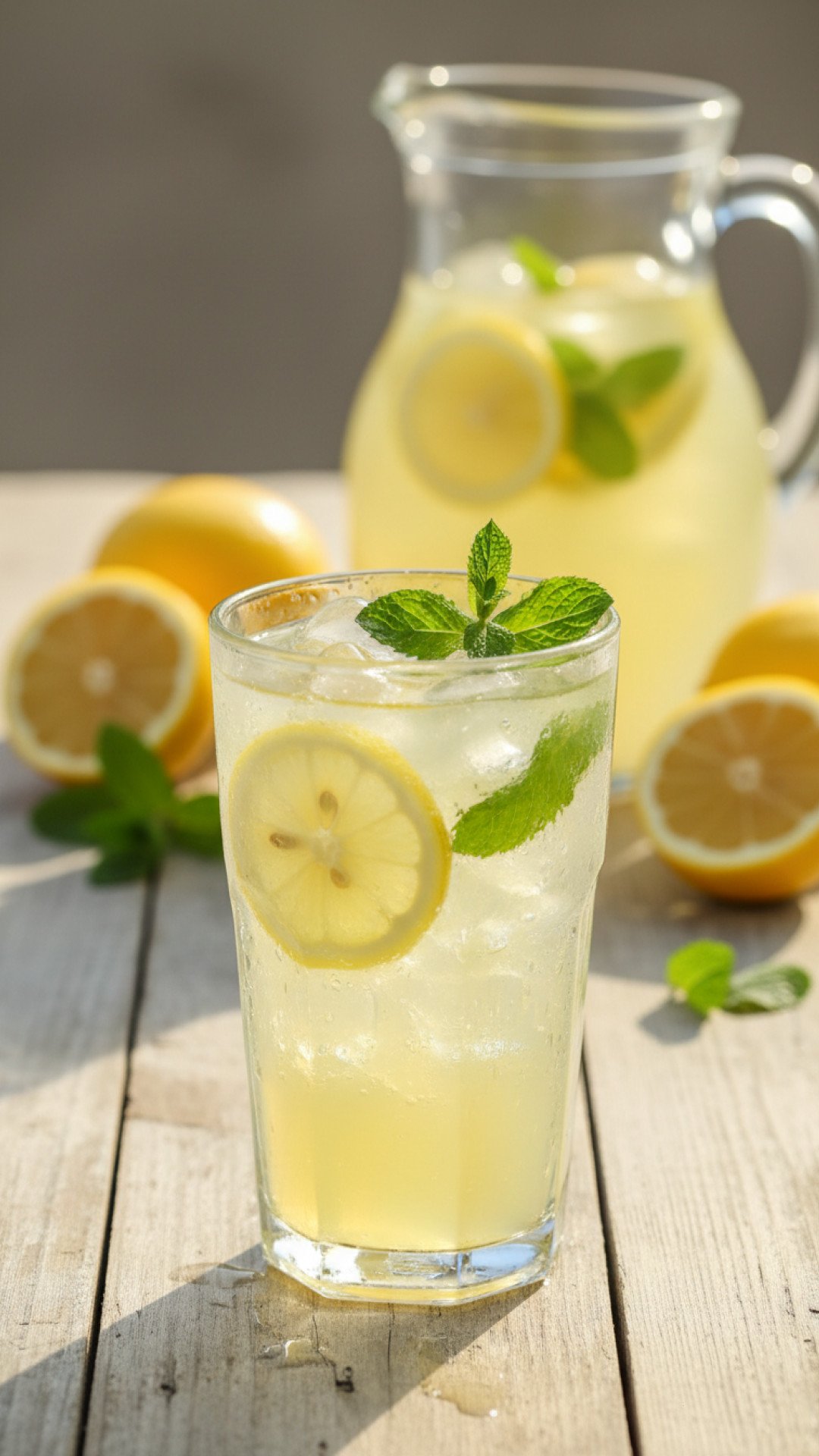 Classic Refreshing Homemade Lemonade Preparation