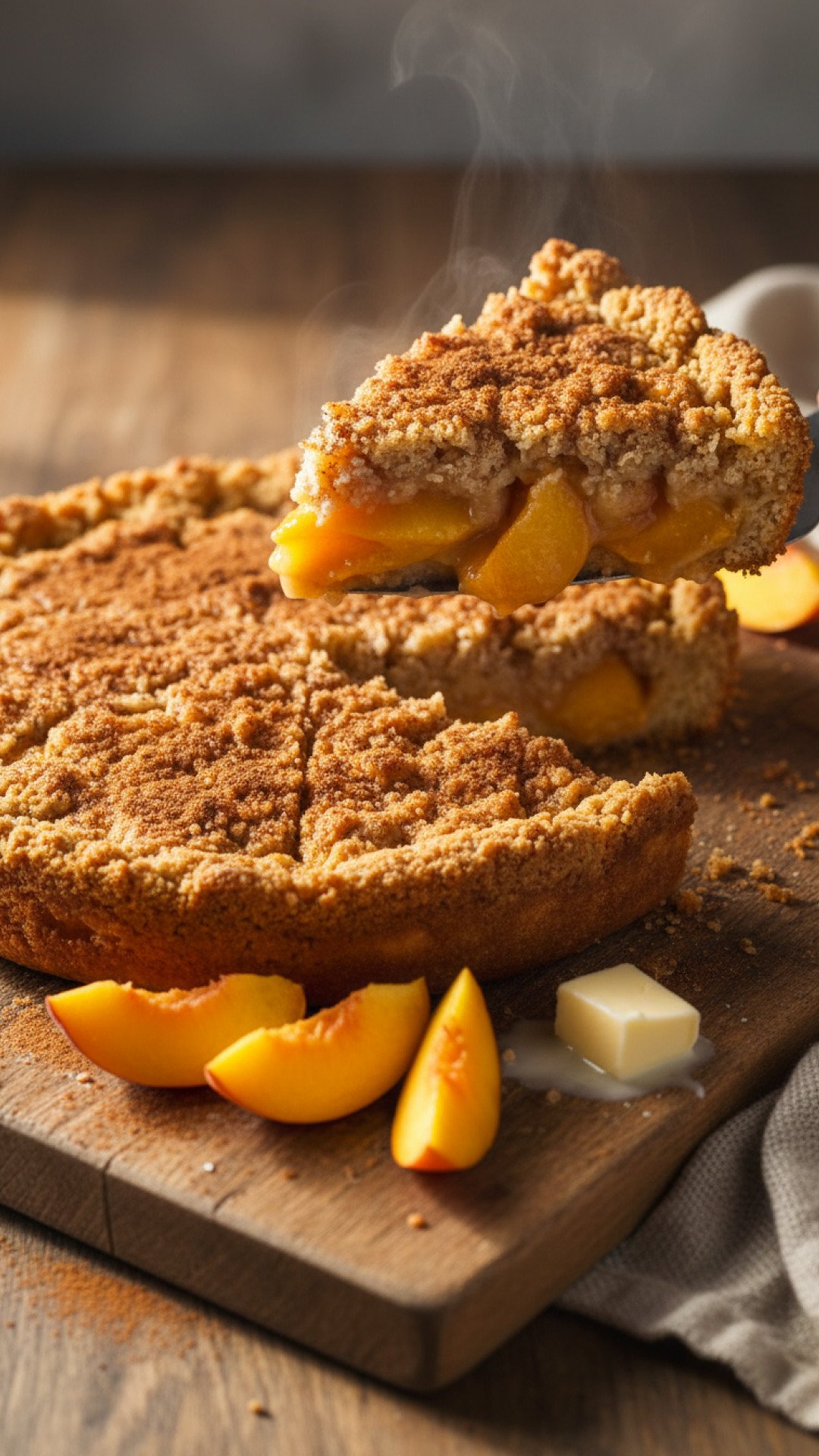 Classic Summer Peach Cobbler Preparation
