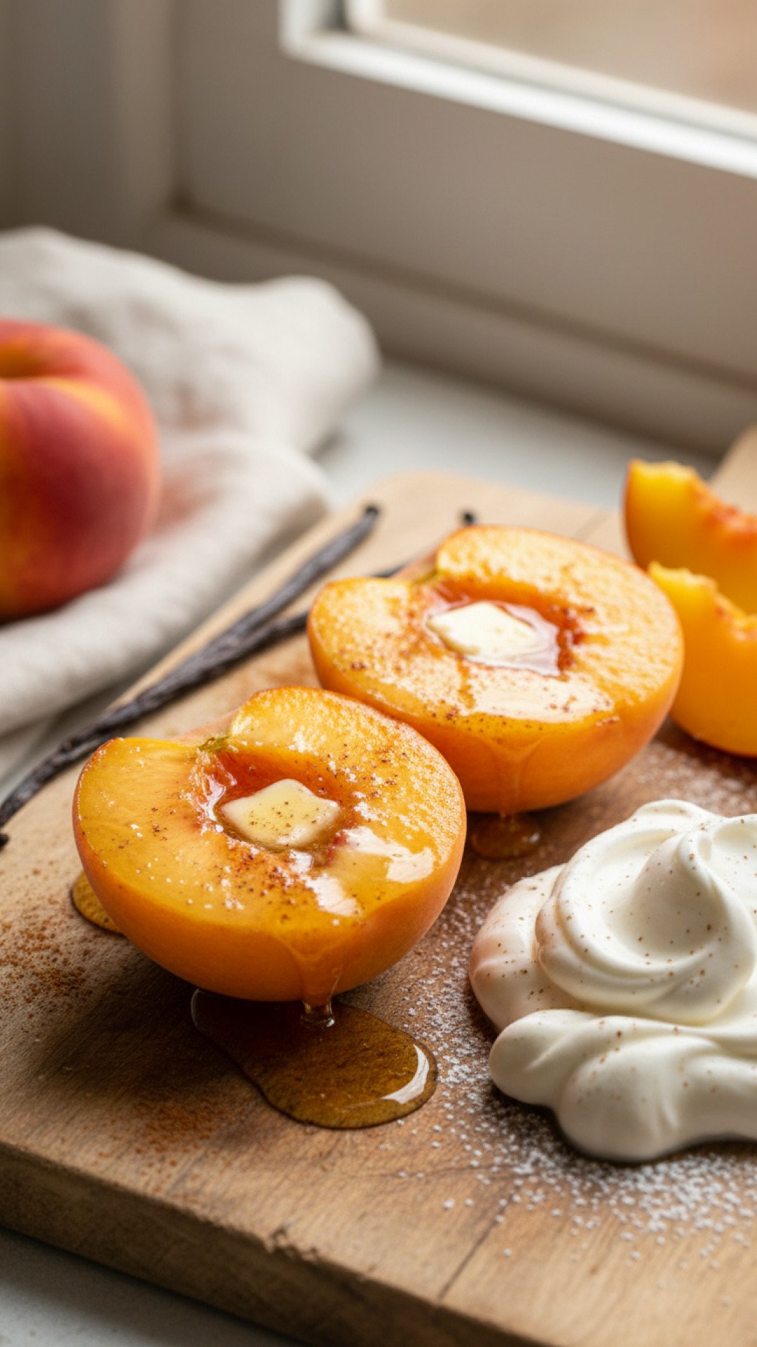 Classic Summer Peach Crumble Preparation
