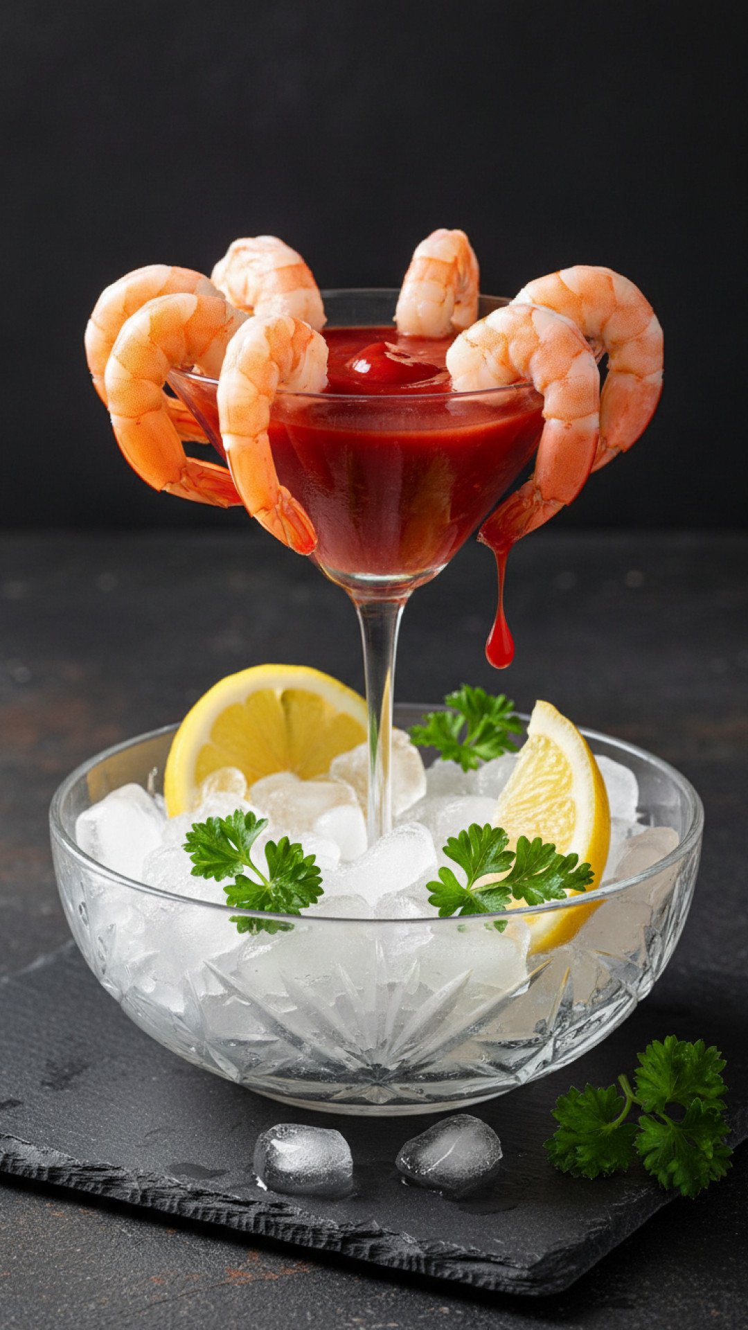 Classic Zesty Shrimp Cocktail with Homemade Sauce Preparation